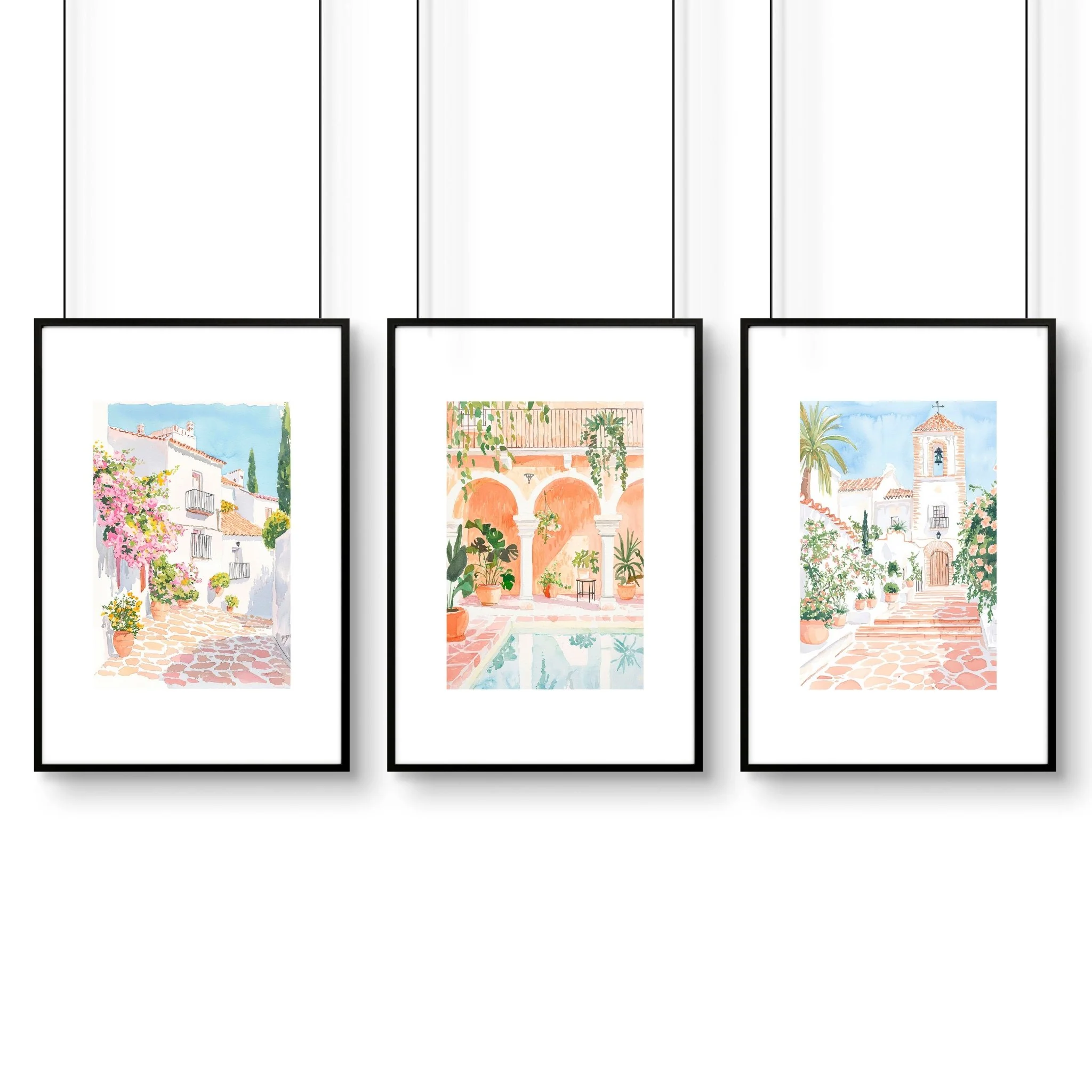 Wall Art Decor Living Room | Set of 3 Beach Decor Wall art Prints - Image 12
