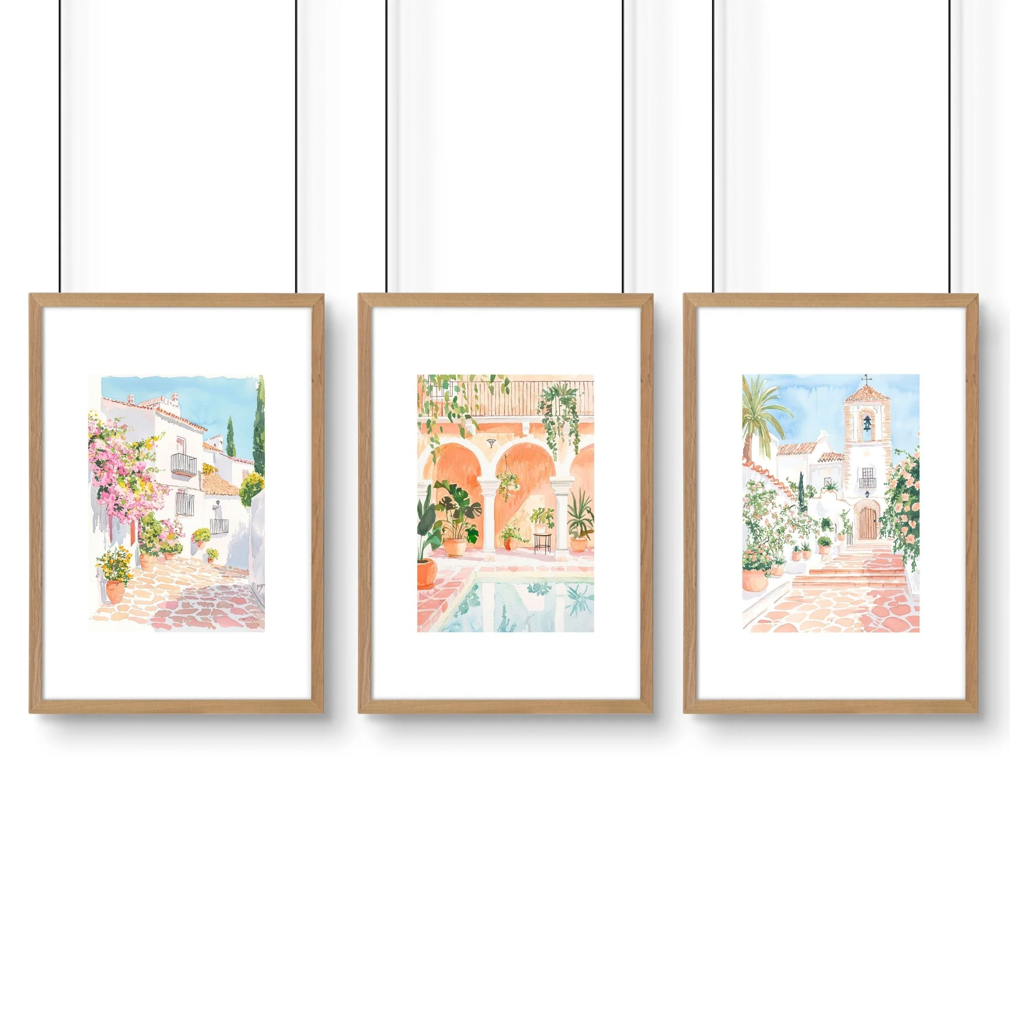 Wall Art Decor Living Room | Set of 3 Beach Decor Wall art Prints - Image 13