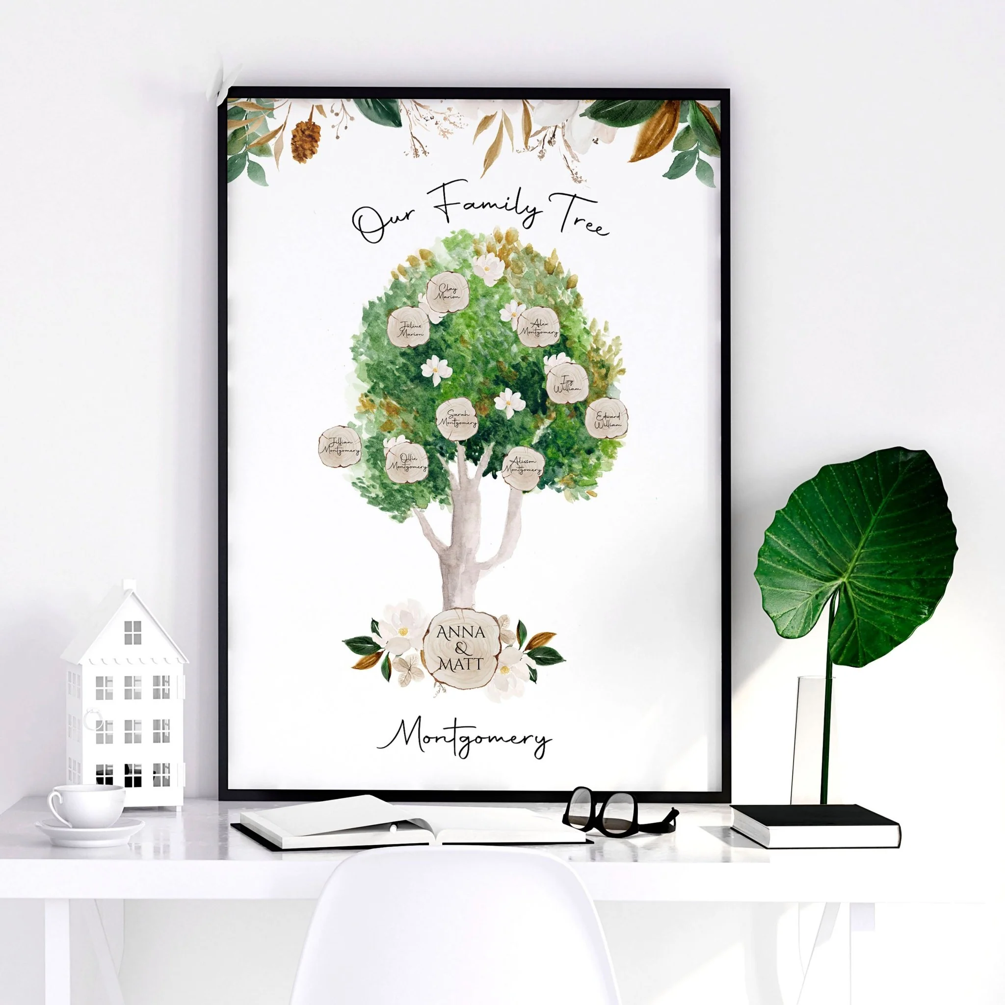 Wall art family tree | Personalised wall art print - Image 4