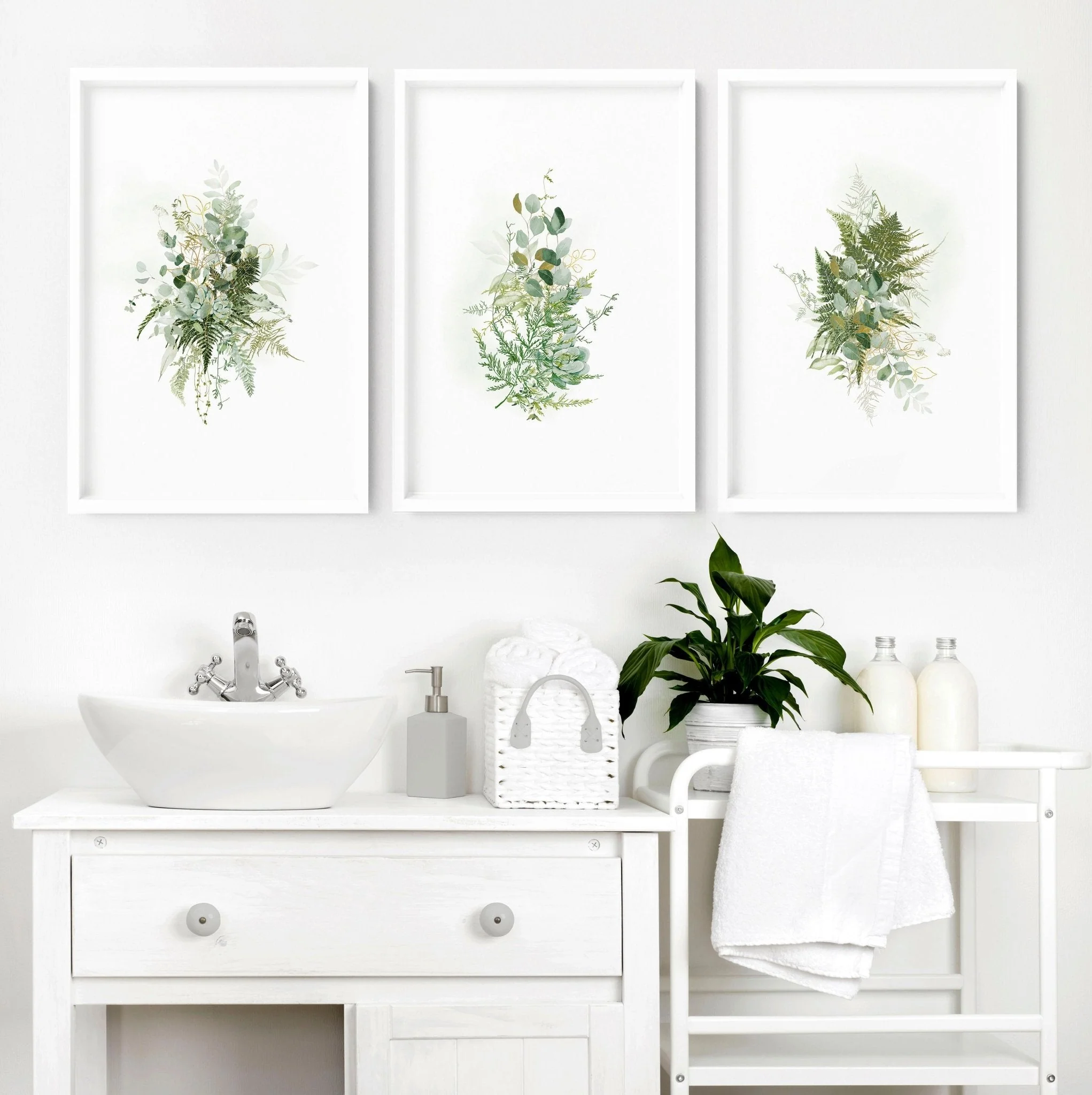 Wall art for a bathroom | Set of 3 art prints - Image 2