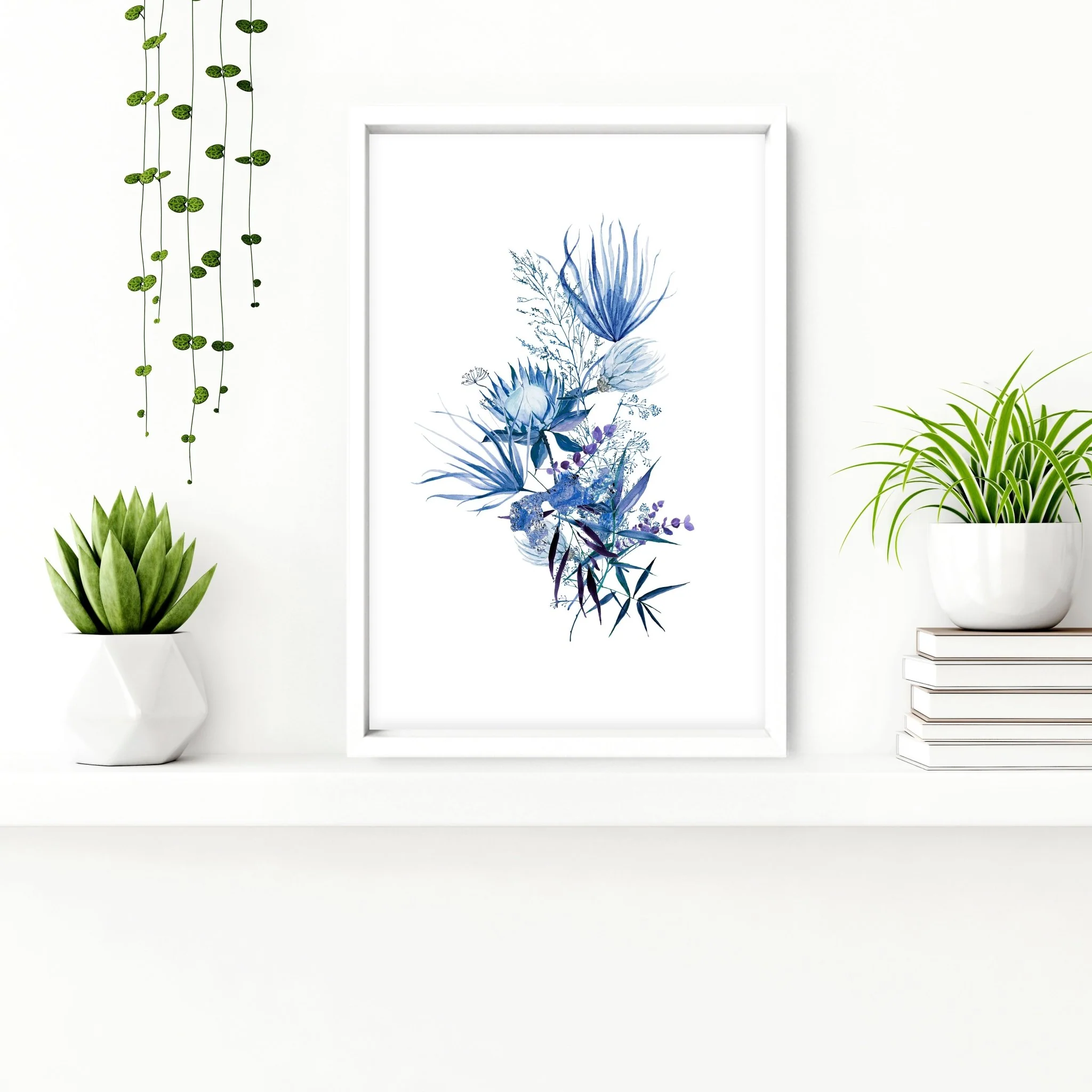 Wall art for bathroom | set of 3 Farmhouse Botanical wall art - Image 4