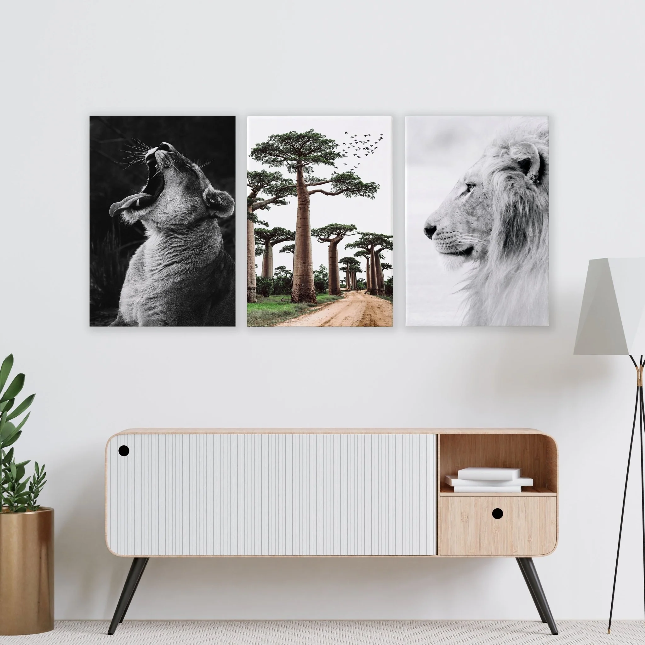 Wall Art For Living Room Canvas | Set of 3 African Wildlife Wall art Prints - Image 10