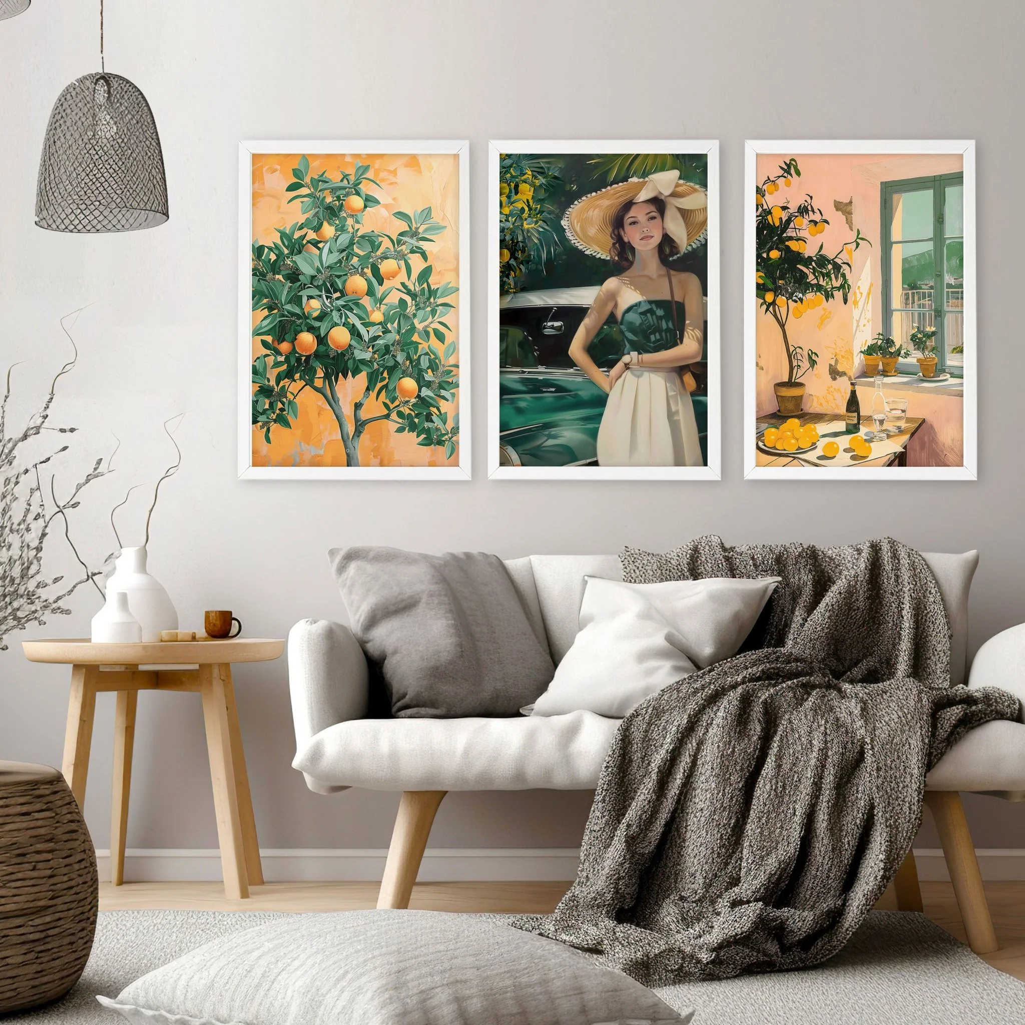 Wall Art For Living Room Modern | Set of 3 Italian Lifestyle Wall art Prints - Image 2