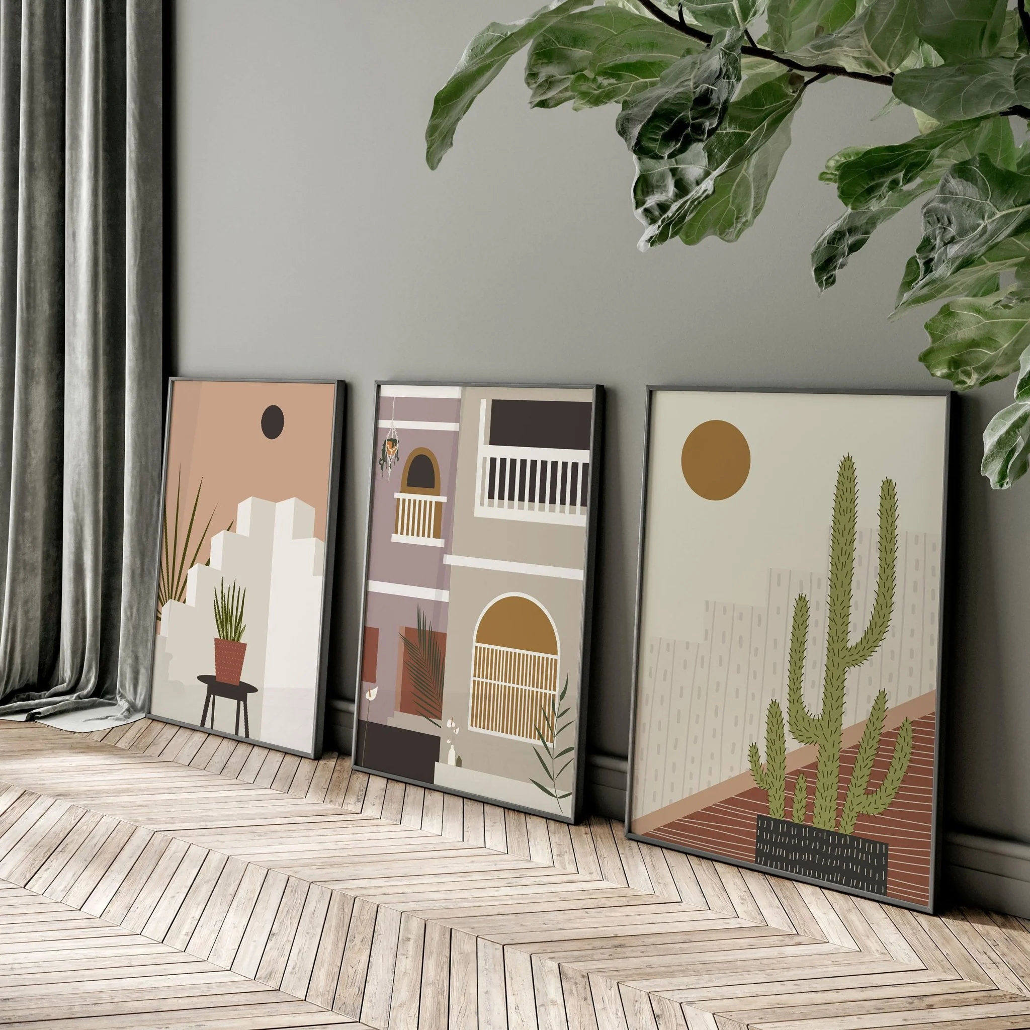 Wall art for living rooms | set of 3 Bohemian art prints - Image 4