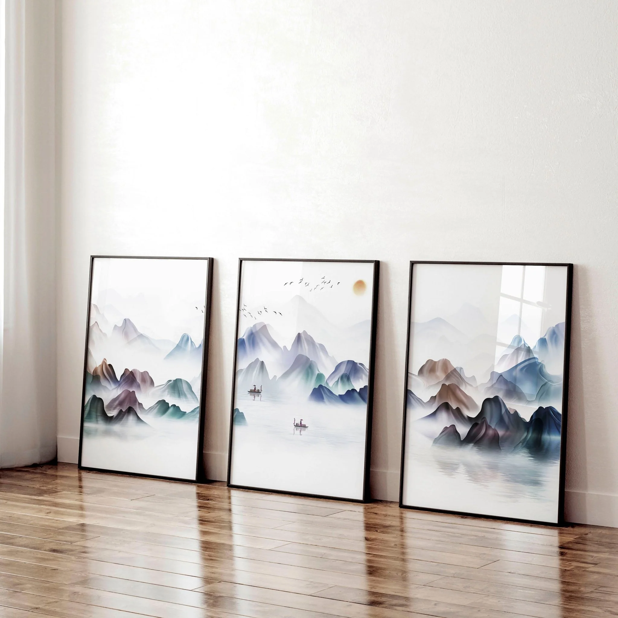 Wall art for offices | set of 3 japanese wall art - Image 2