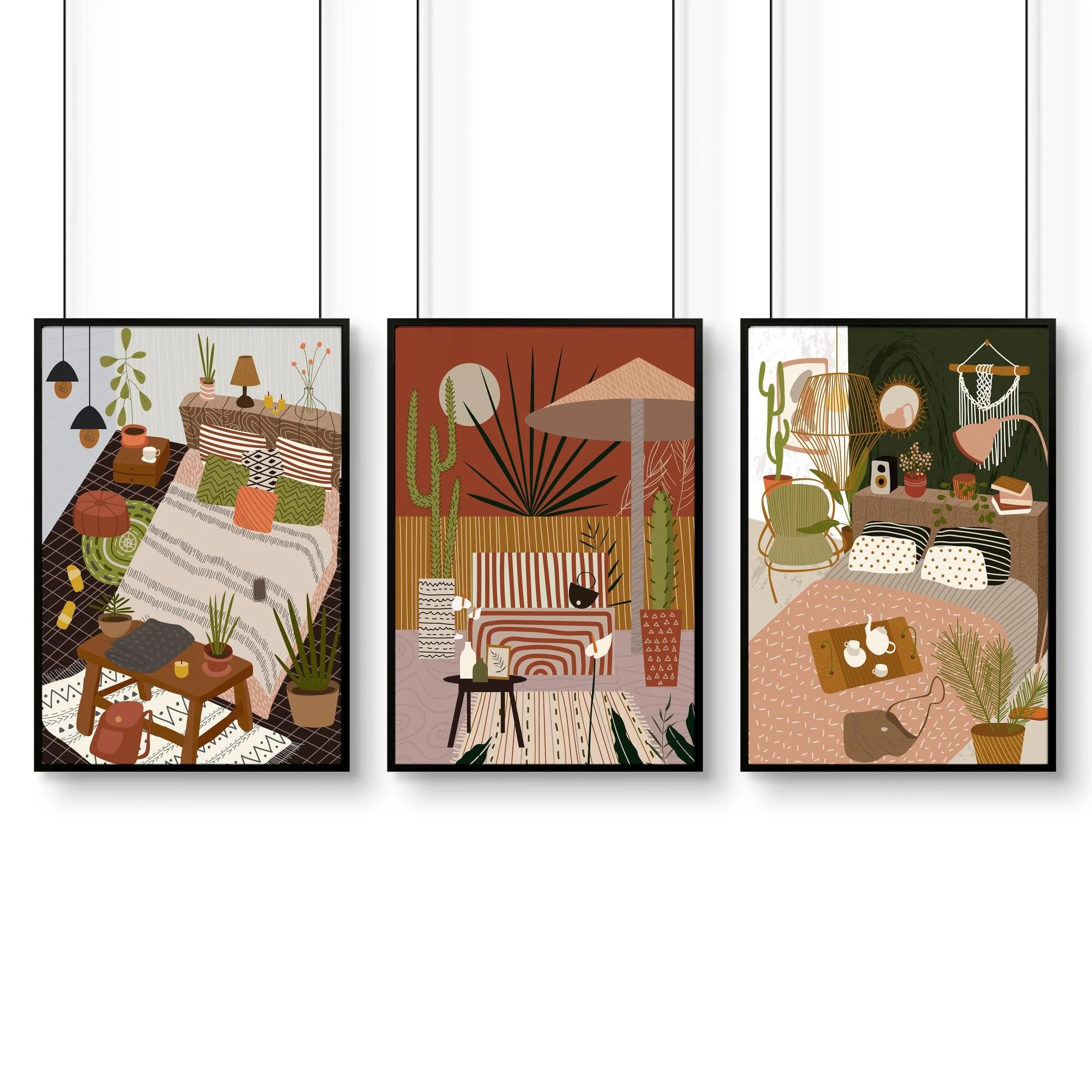 Wall art for the bedroom | set of 3 Bohemian wall art prints - Image 8