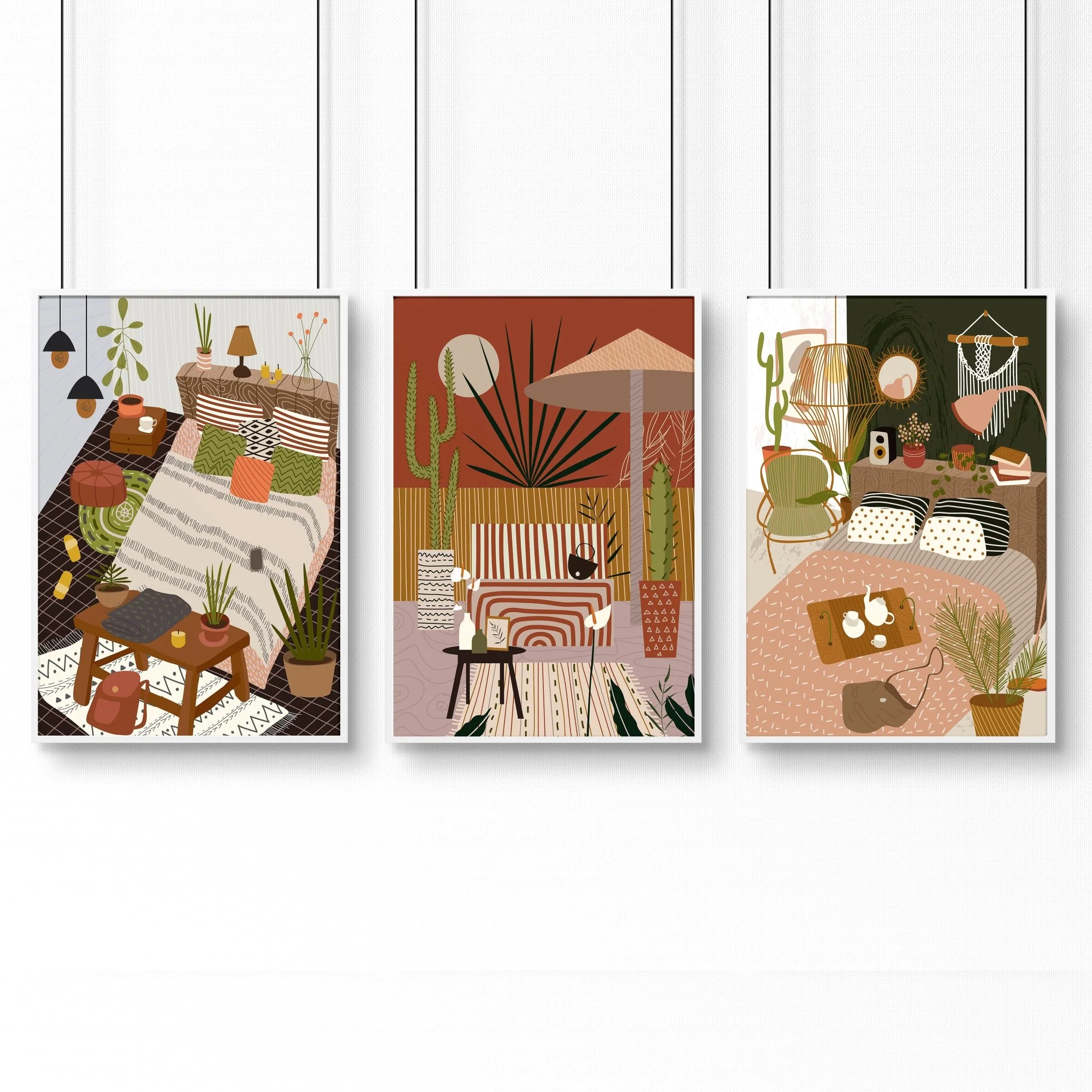 Wall art for the bedroom | set of 3 Bohemian wall art prints - Image 9