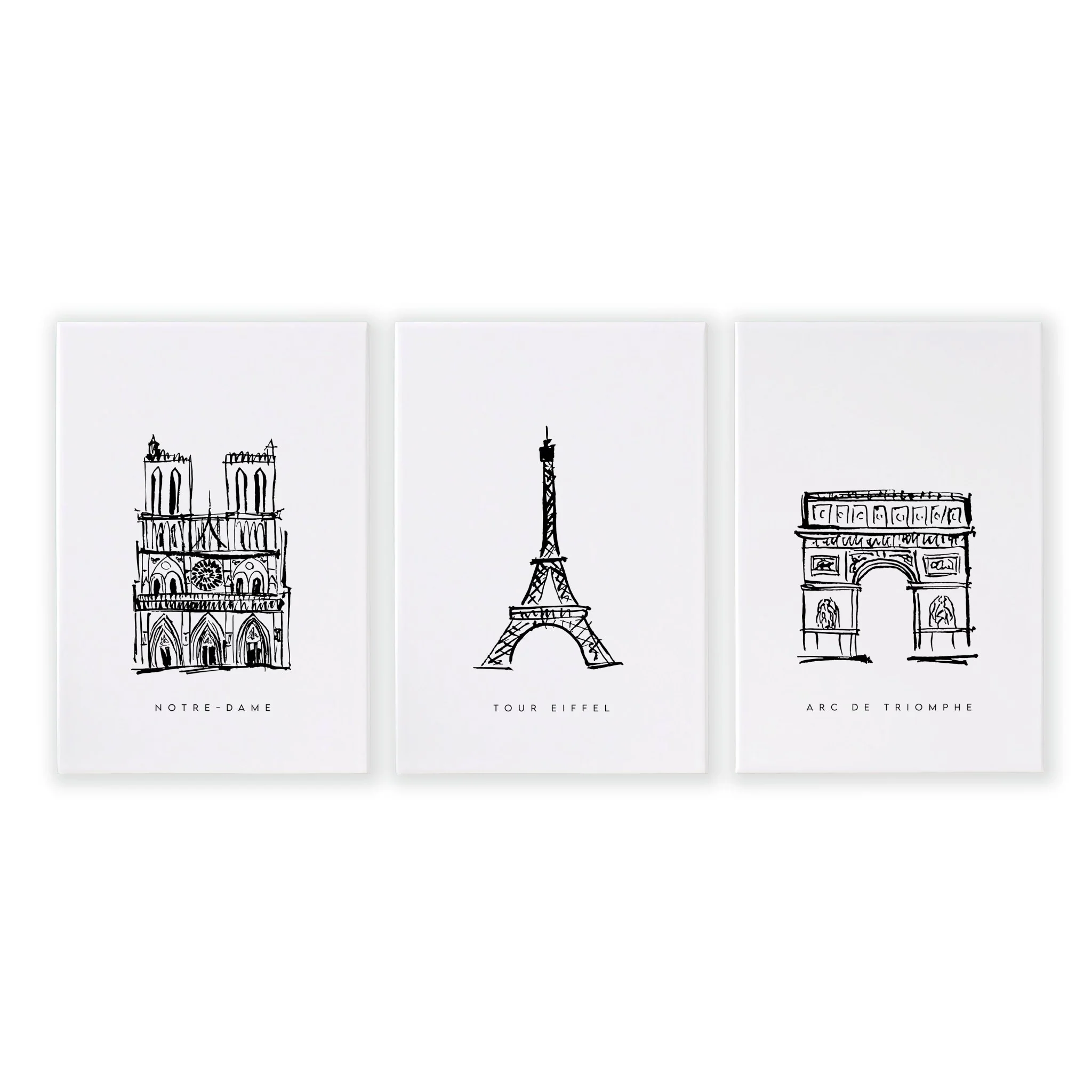 Wall Art Framed For Living Room | Set of 3 Paris Landmarks Wall art Prints - Image 16