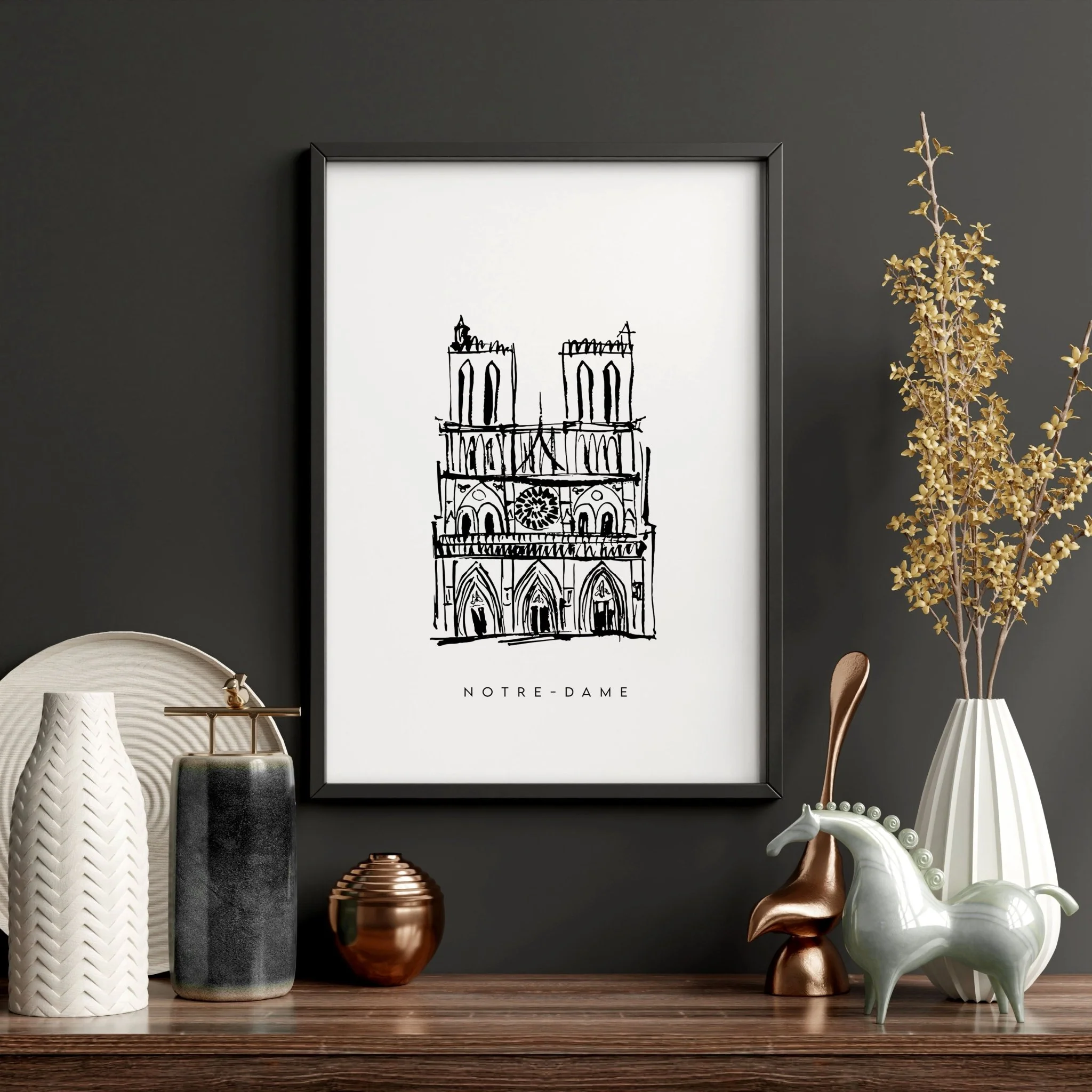 Wall Art Framed For Living Room | Set of 3 Paris Landmarks Wall art Prints - Image 8