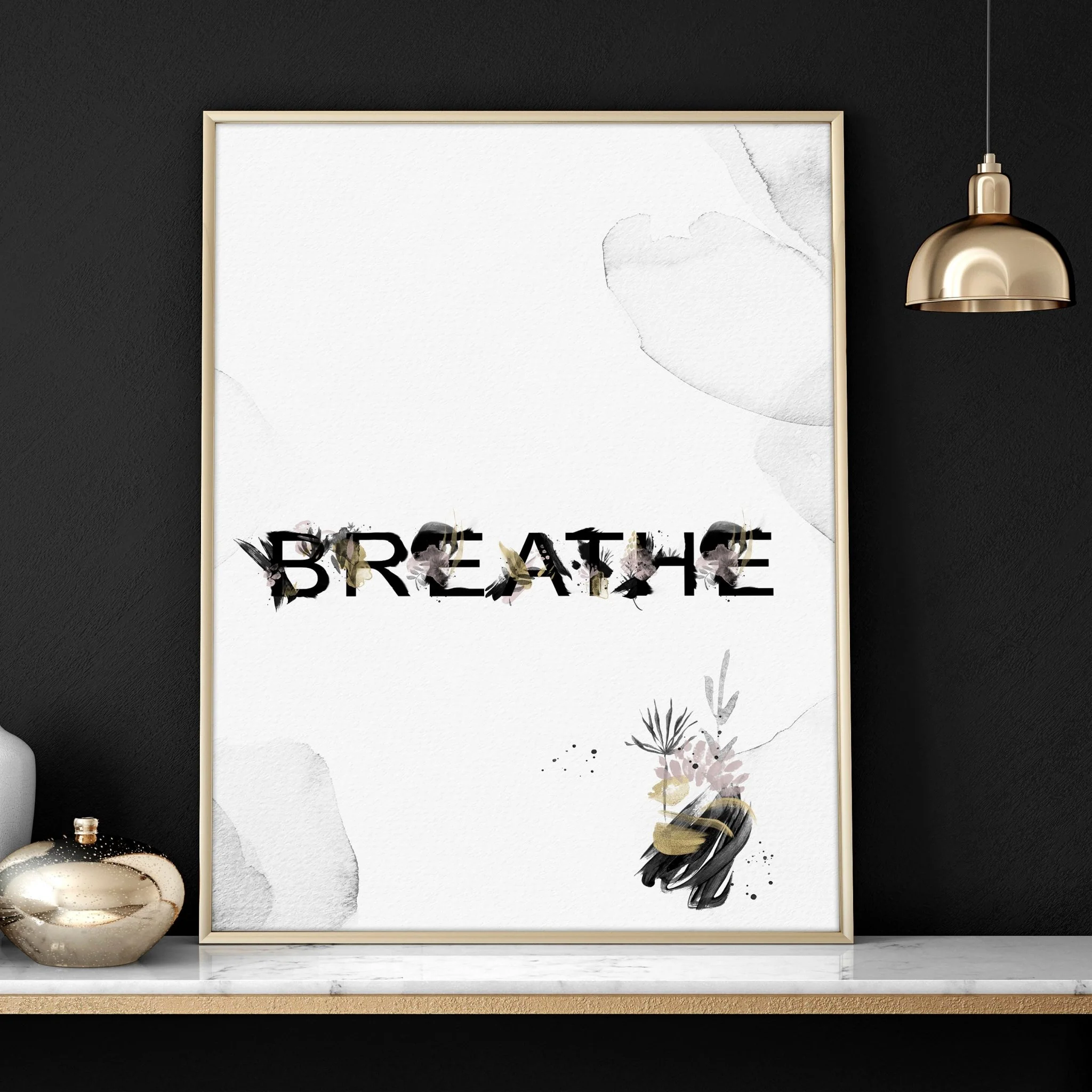 Wall art in bathroom | set of 3 Relaxing art prints - Image 7