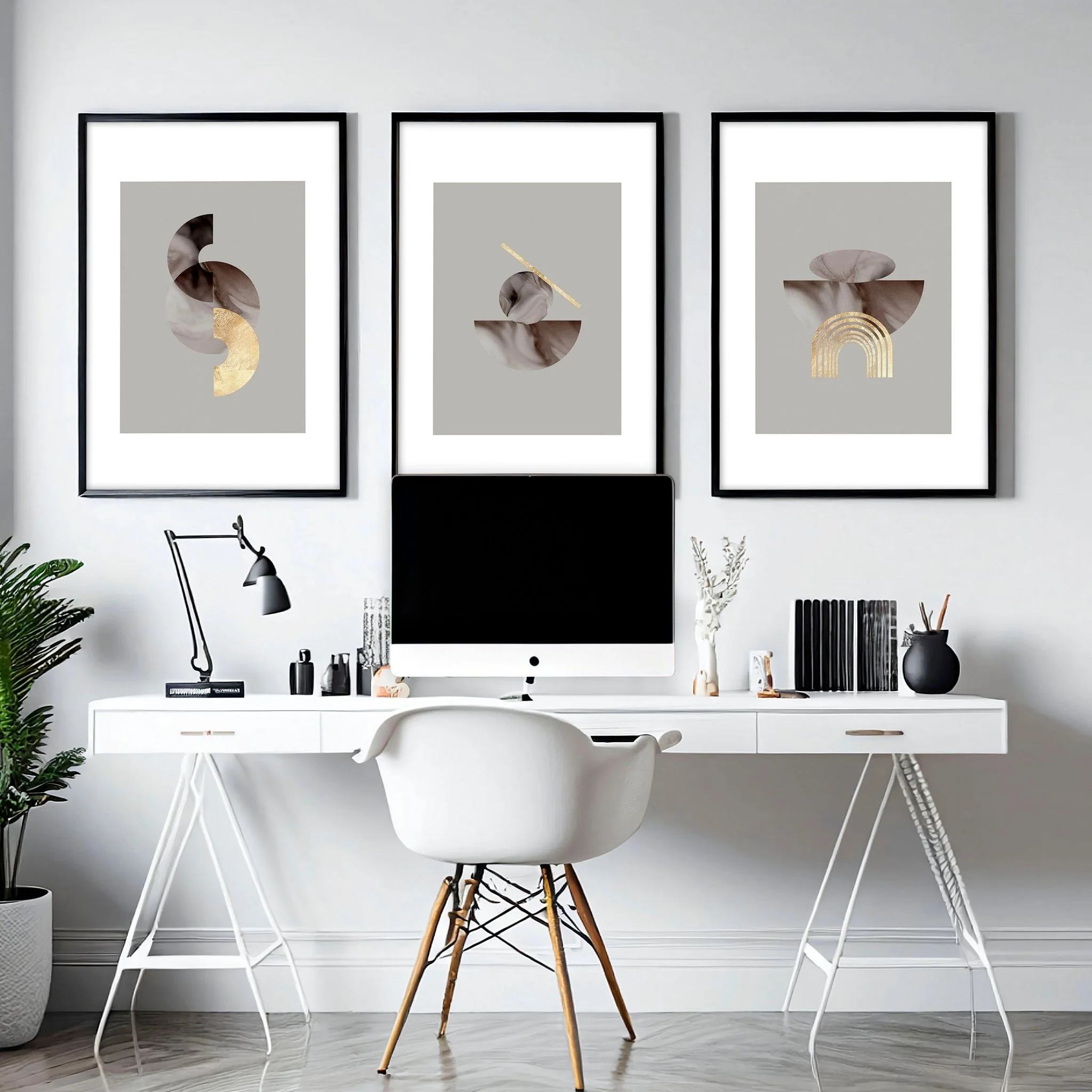 Wall art in office | set of 3 framed wall art - Image 2