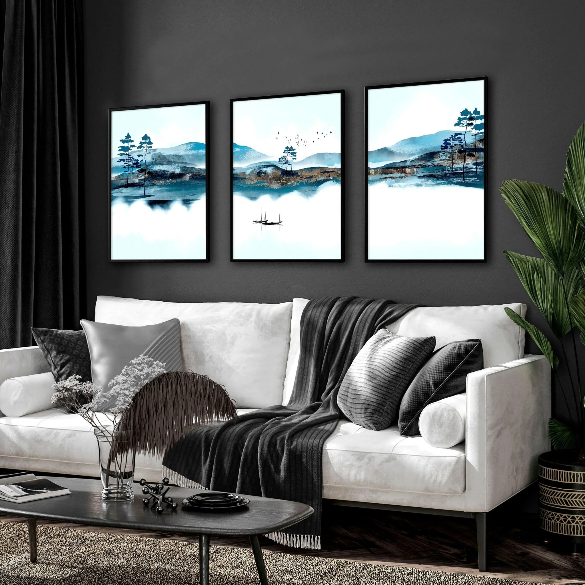 Wall art in sets of 3 for living room decor - Image 6