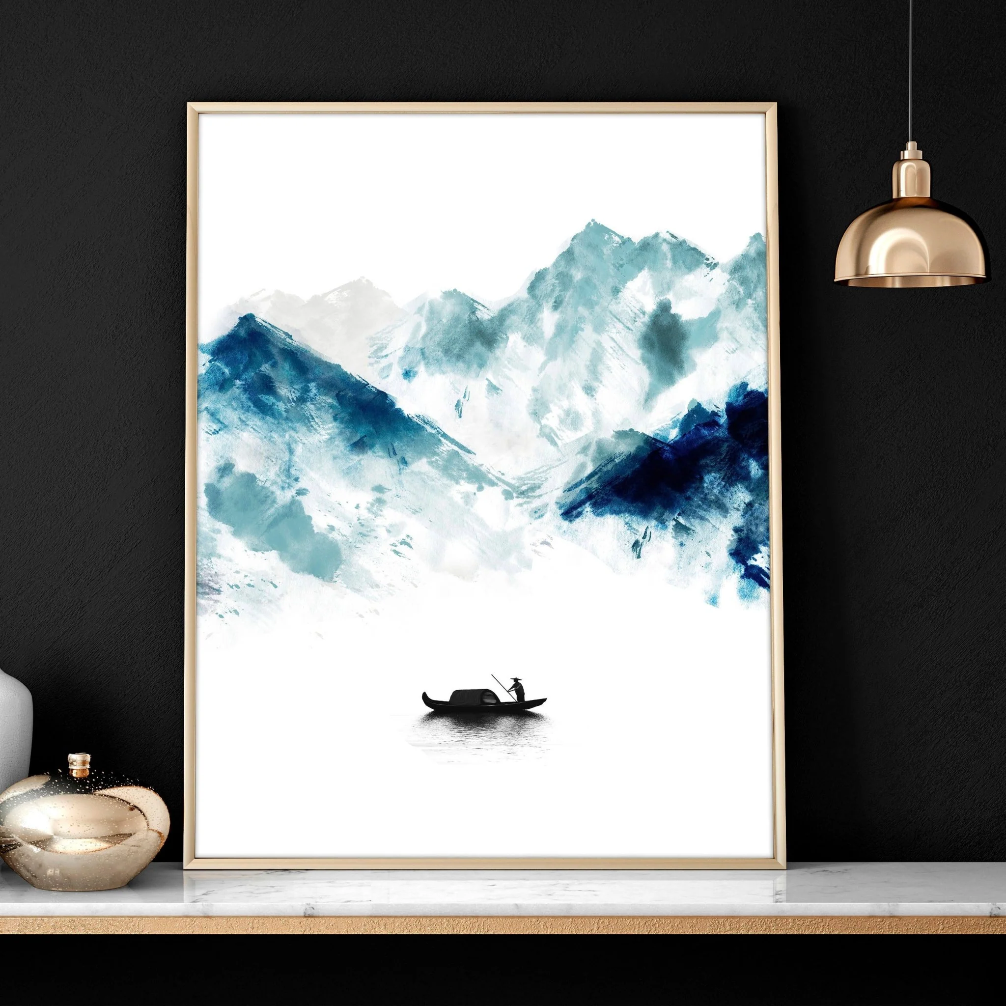 Wall art in teal | set of 3 wall art for Home office Decor - Image 5