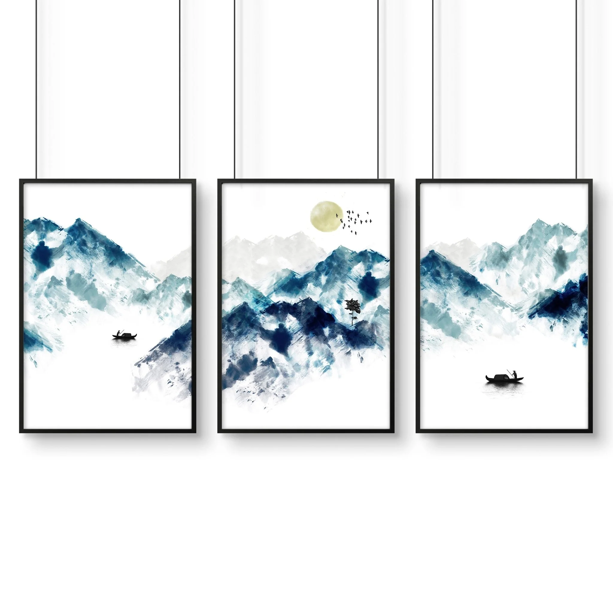 Wall art in teal | set of 3 wall art for Home office Decor - Image 7