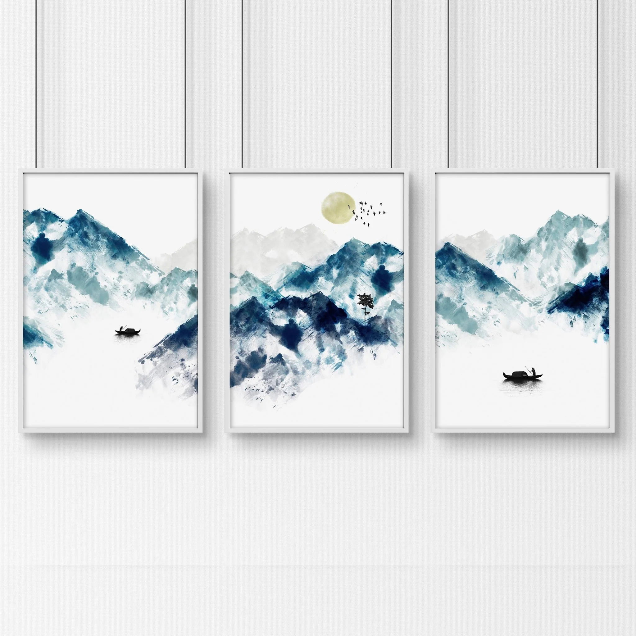 Wall art in teal | set of 3 wall art for Home office Decor - Image 8