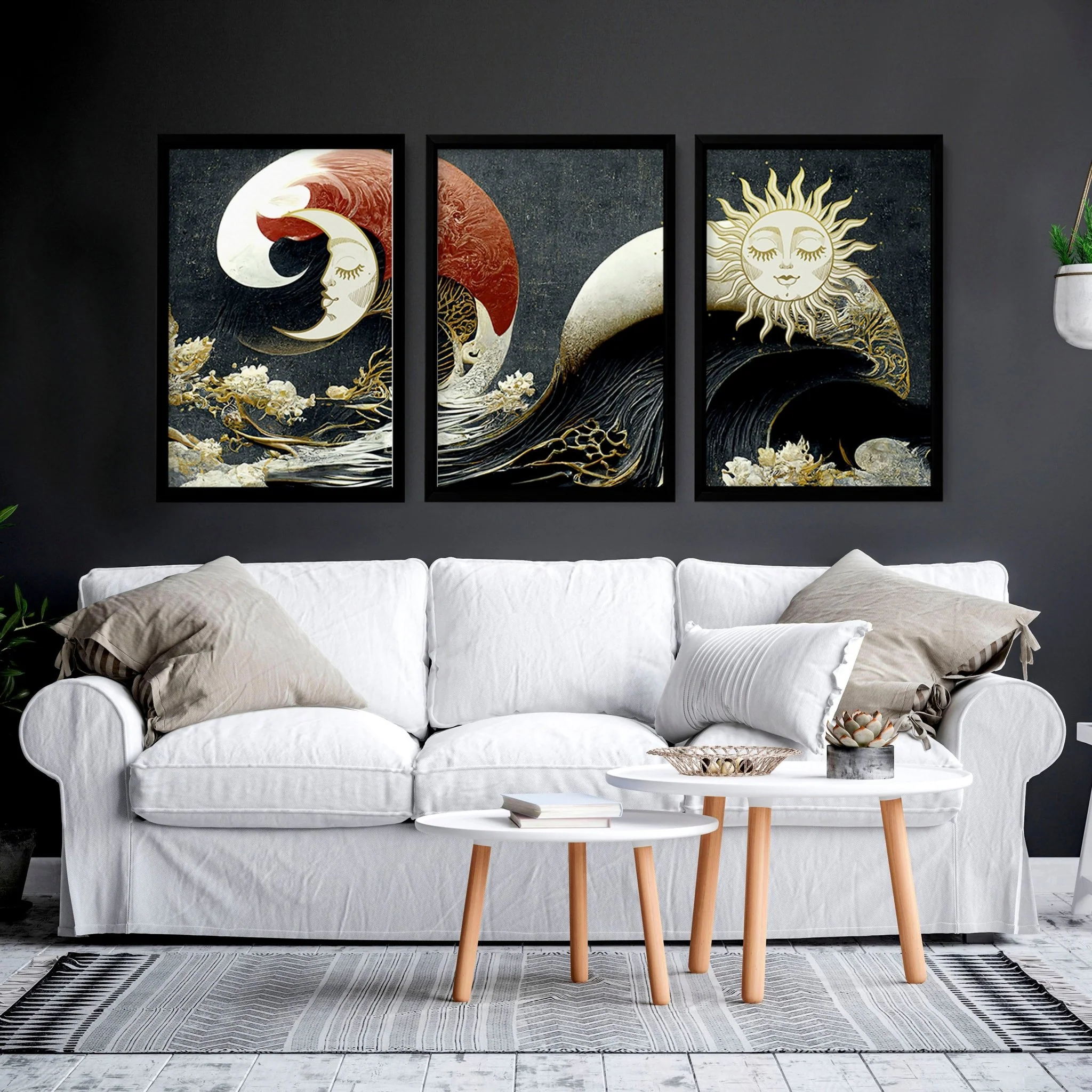 Wall art Japanese | set of 3 framed wall art prints - Image 2