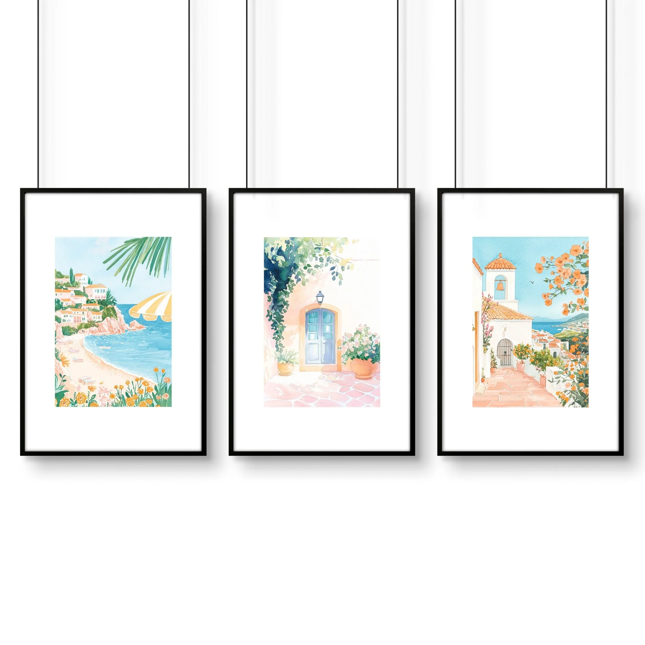 Wall Art Large Framed | Set of 3 Beach Decor Wall art Prints - Image 9