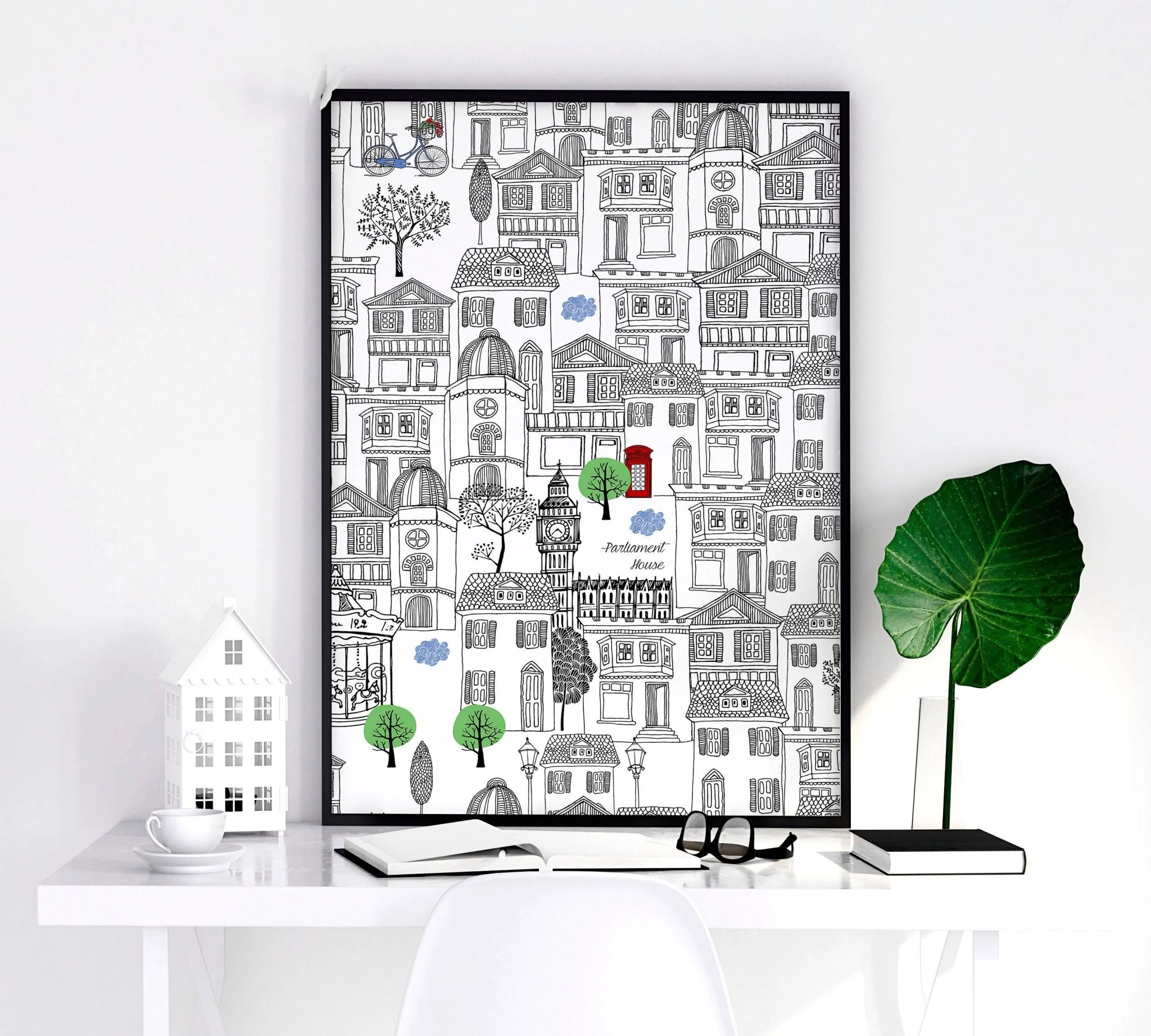 Wall art London | Set of 2 framed travel posters - Image 5