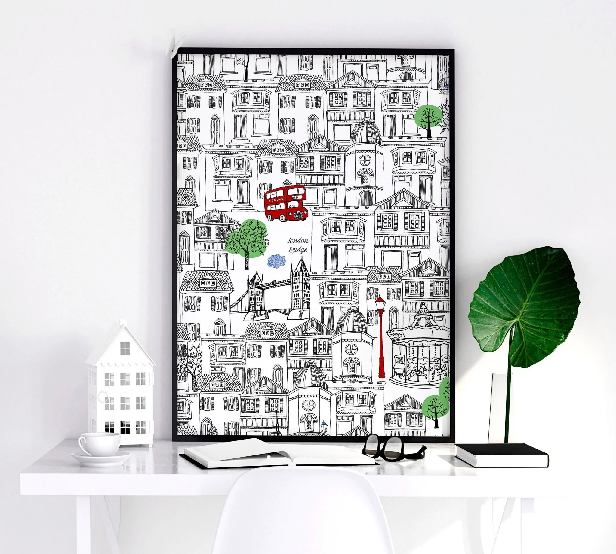 Wall art London | Set of 2 framed travel posters - Image 6