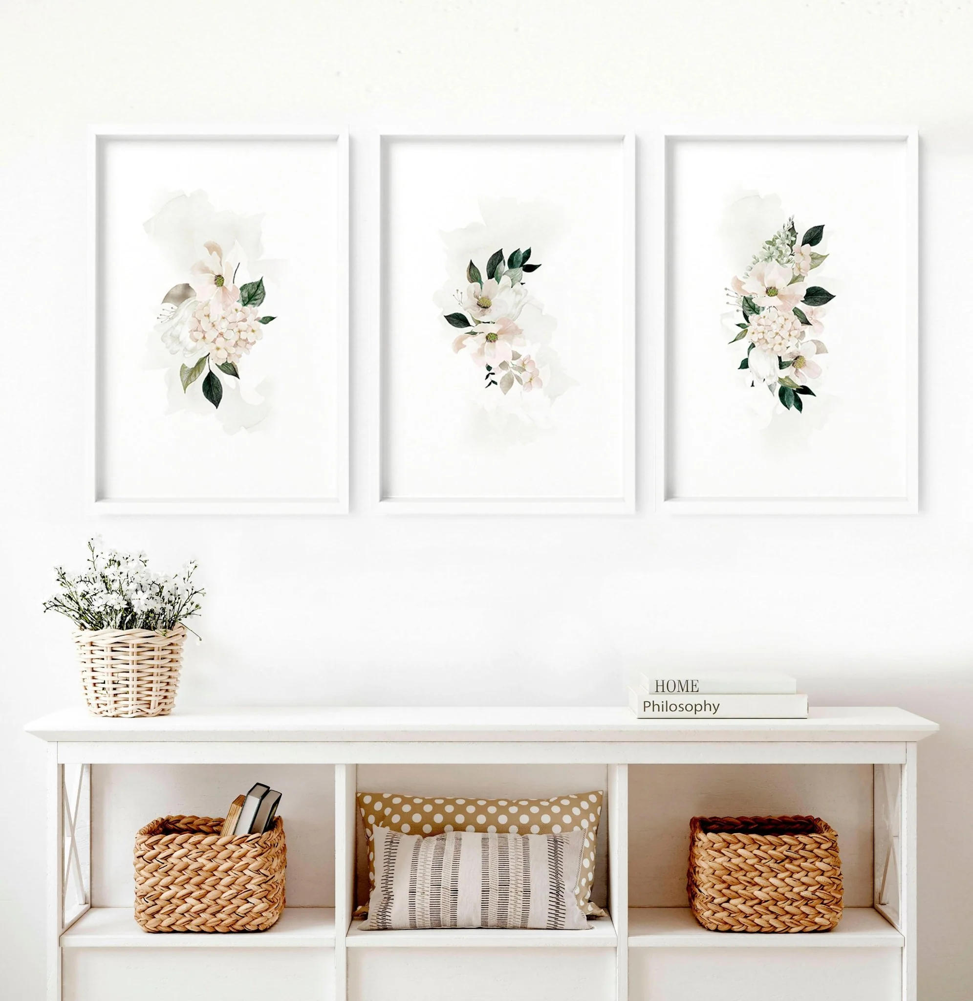 Wall art sets of 3 for living room | Shabby Chic wall art prints - Image 8