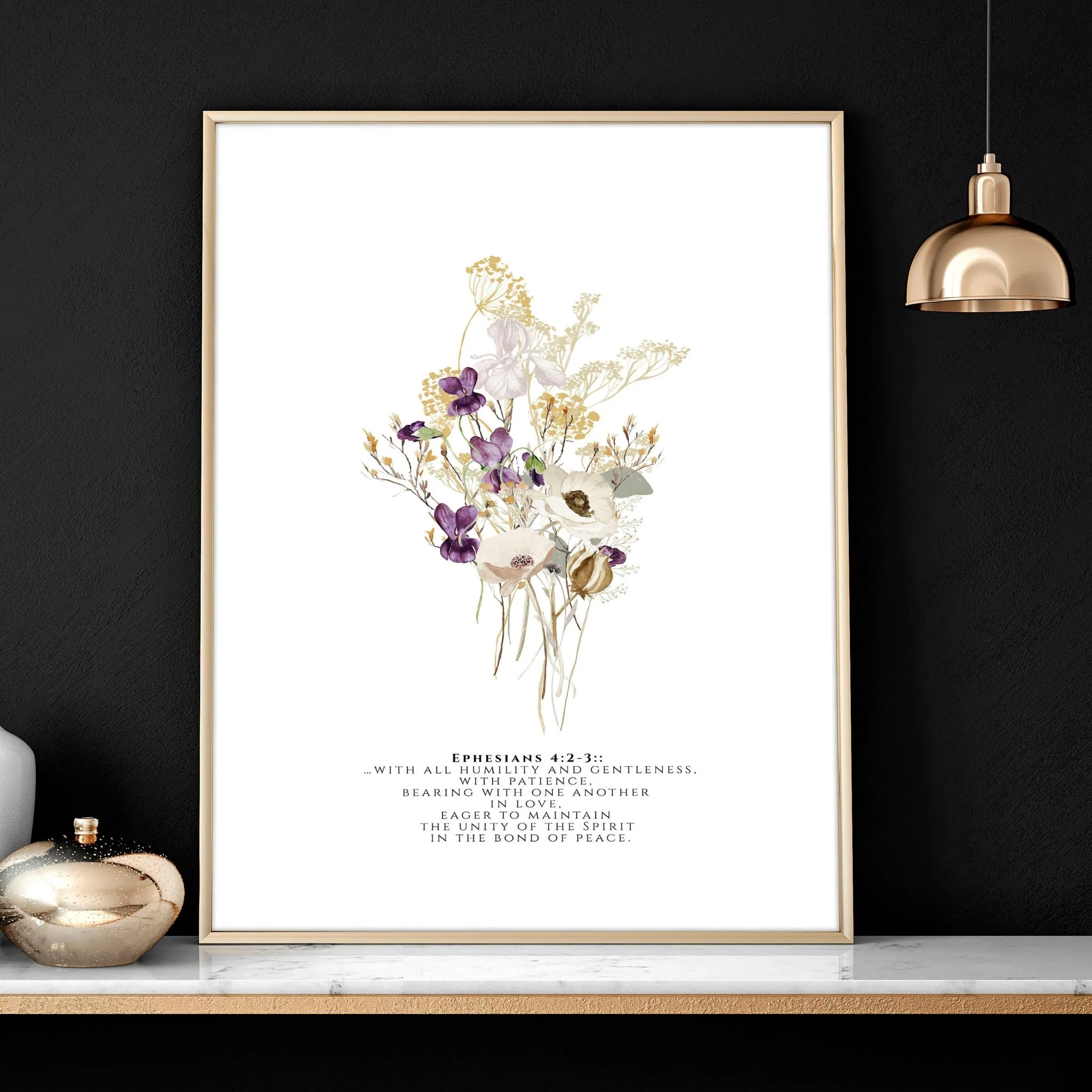Wall art with bible verses | set of 3 framed wall art prints - Image 6