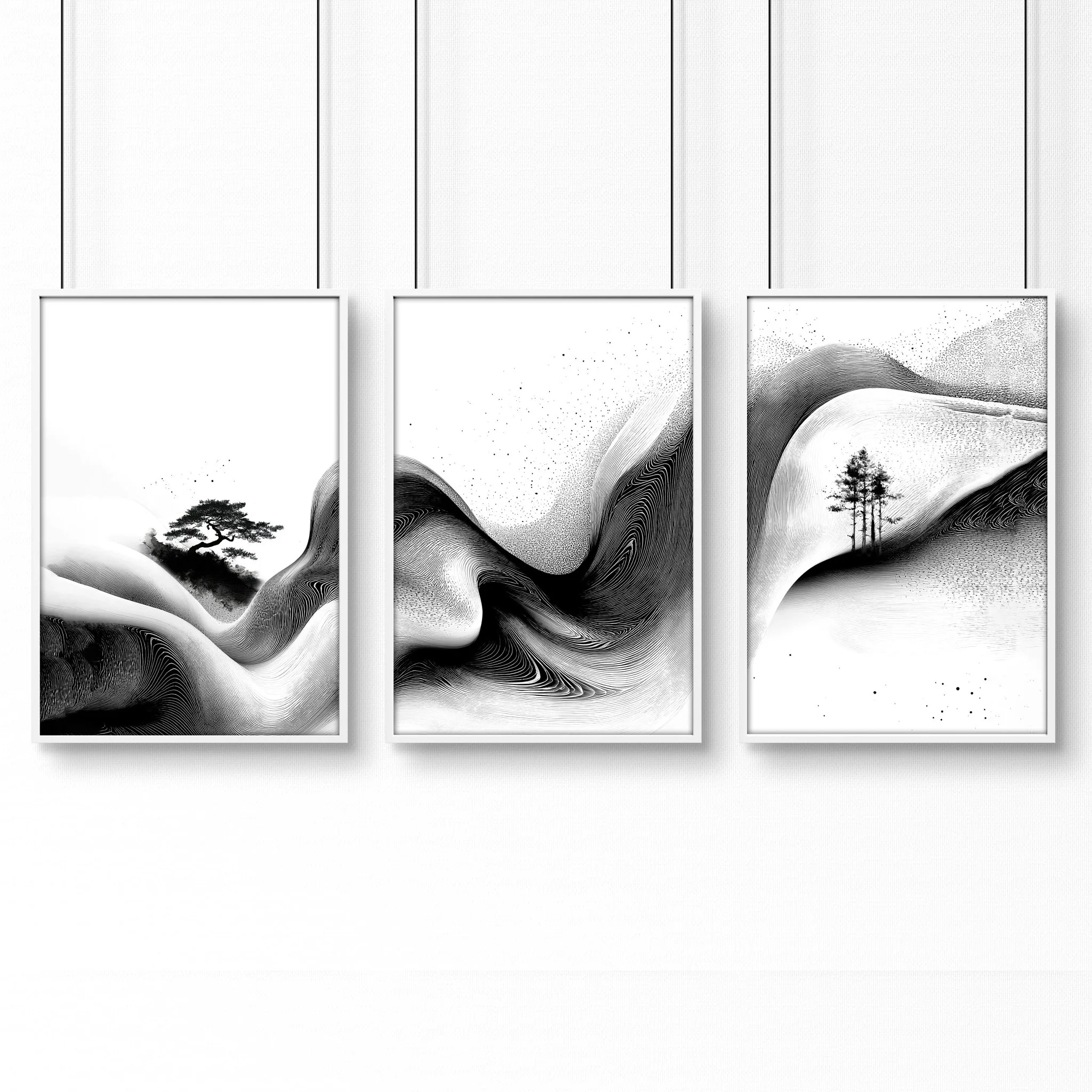 Wall Canvas Art | Set of 3 Asian Inspired Wall art Prints - Image 13