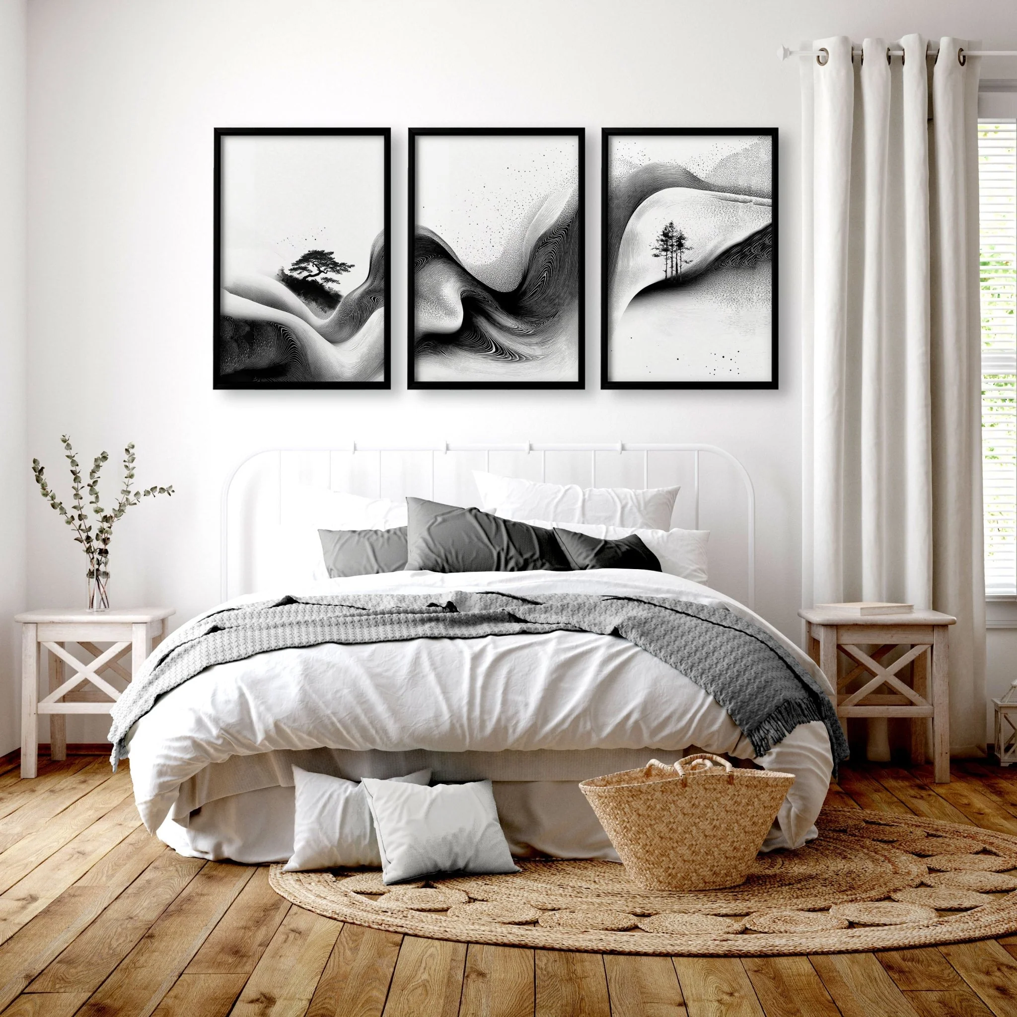Wall Canvas Art | Set of 3 Asian Inspired Wall art Prints - Image 3