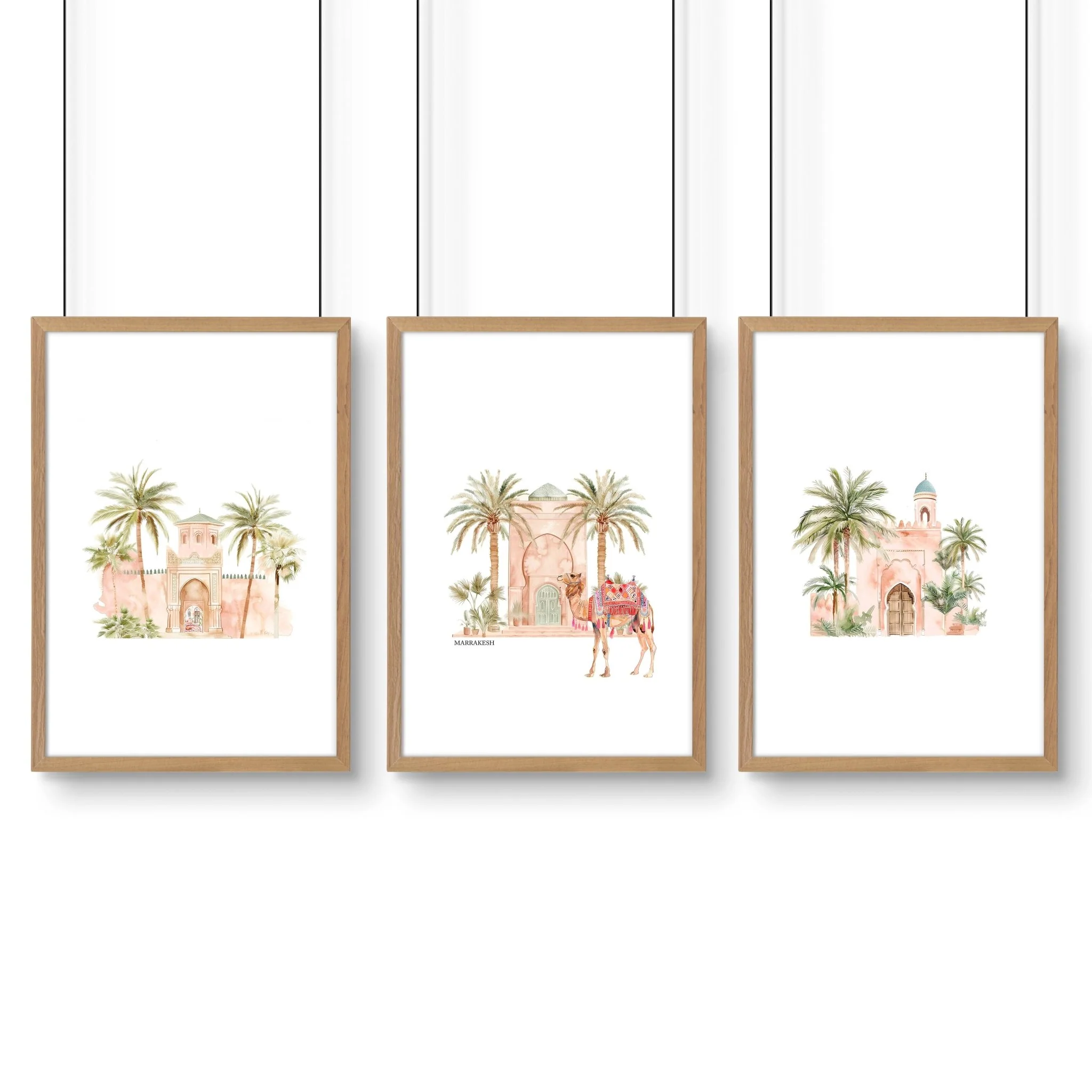 Wall Canvas Living Room | Set of 3 Moroccan Inspired Wall art Prints - Image 14