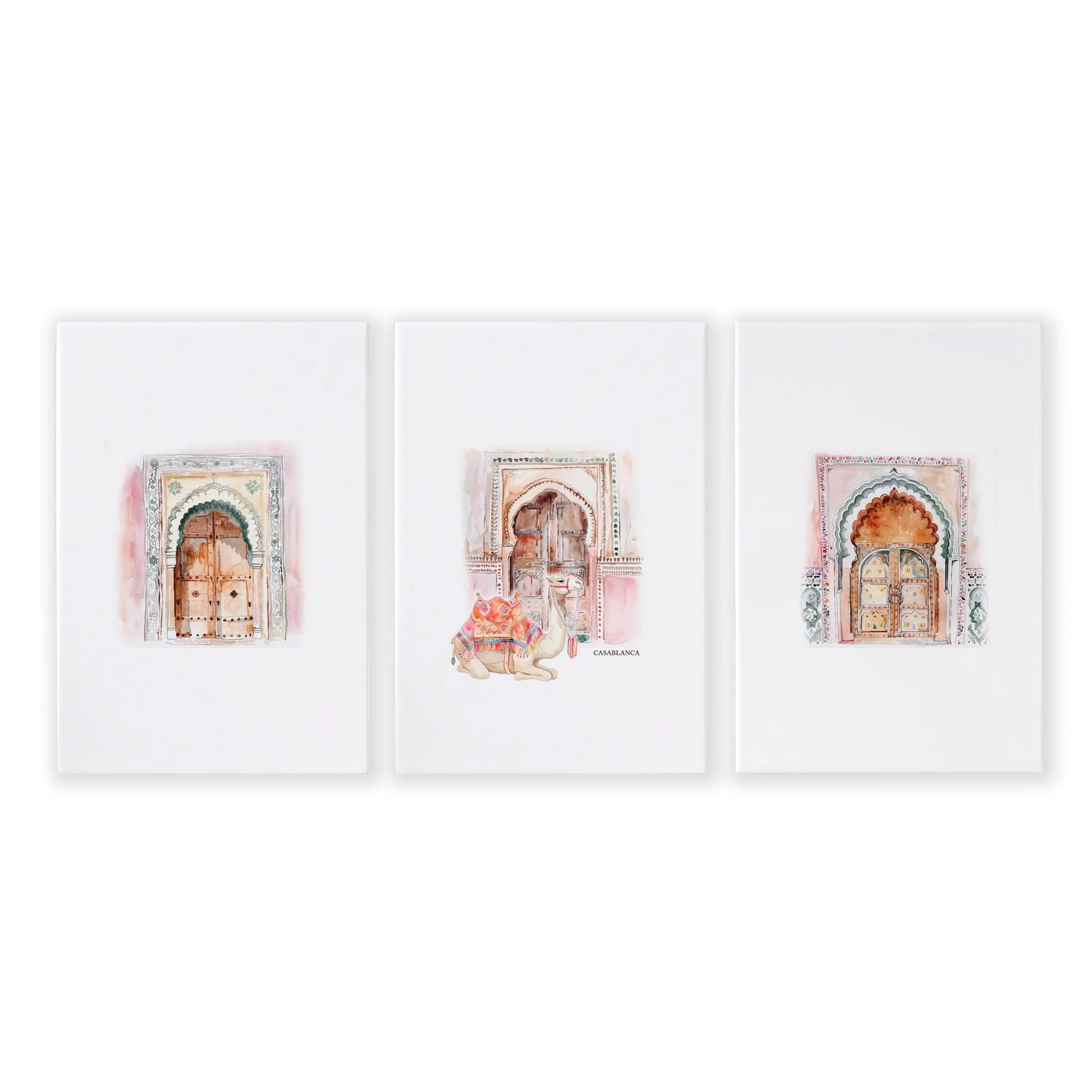 Wall Canvases For Living Room | Set of 3 Moroccan Inspired Wall art Prints - Image 16