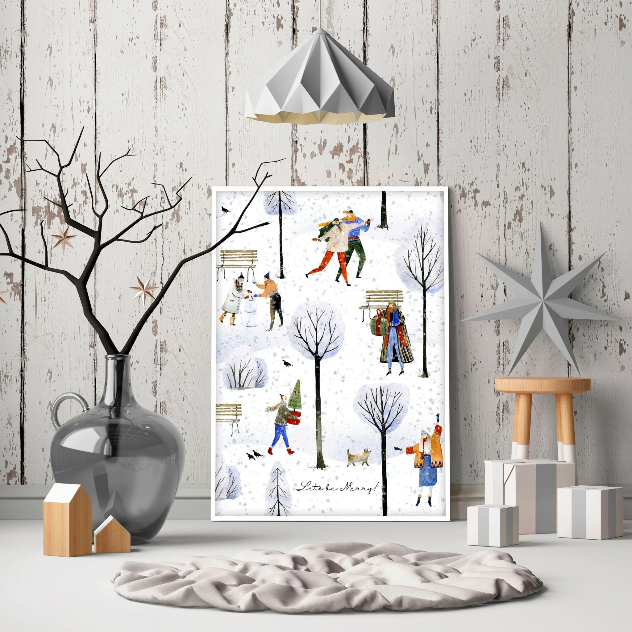 Christmas decorations wall art print - Image 4