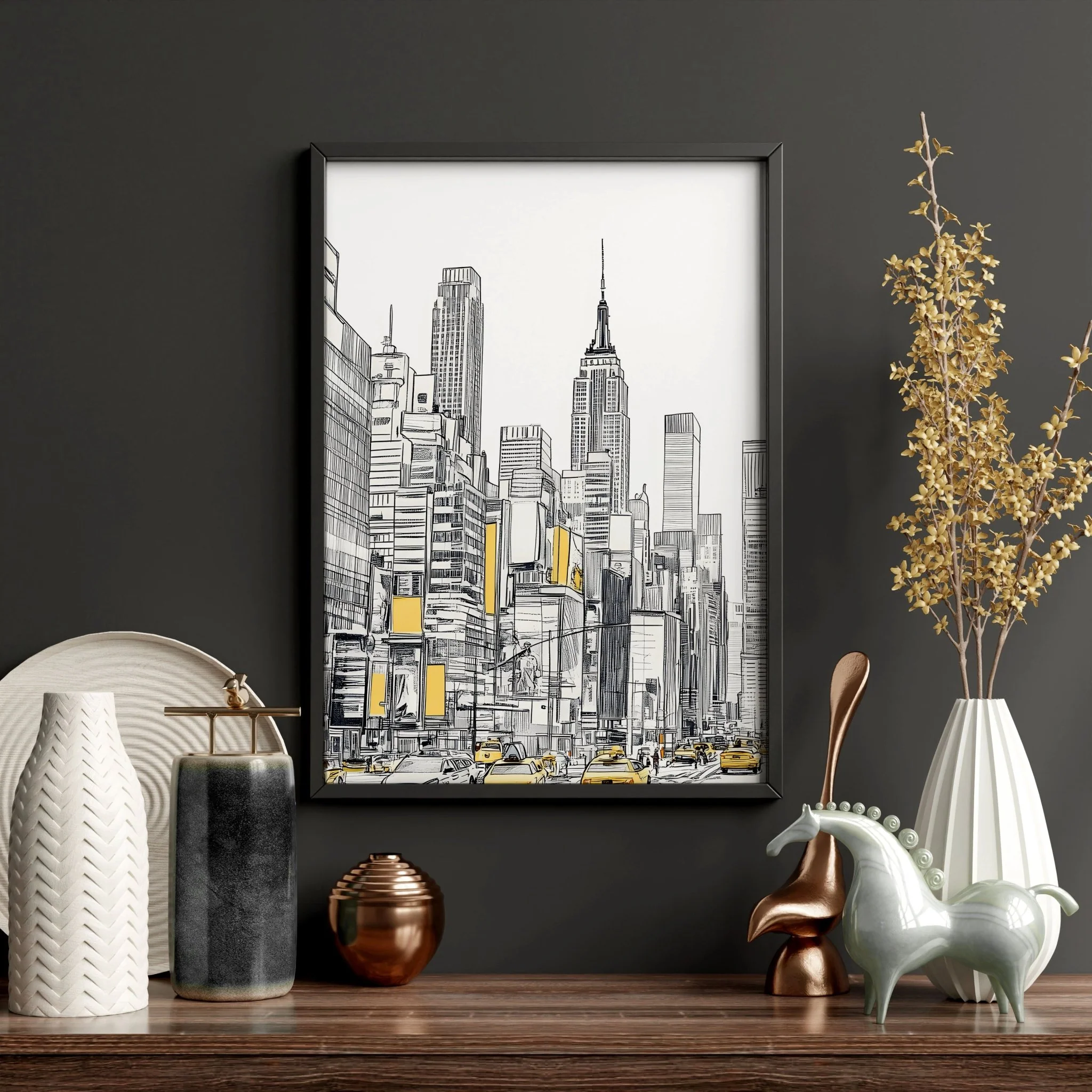 Wall Decor For Hallway | Set of 2 Urban Skyscrapers Wall art Prints - Image 9