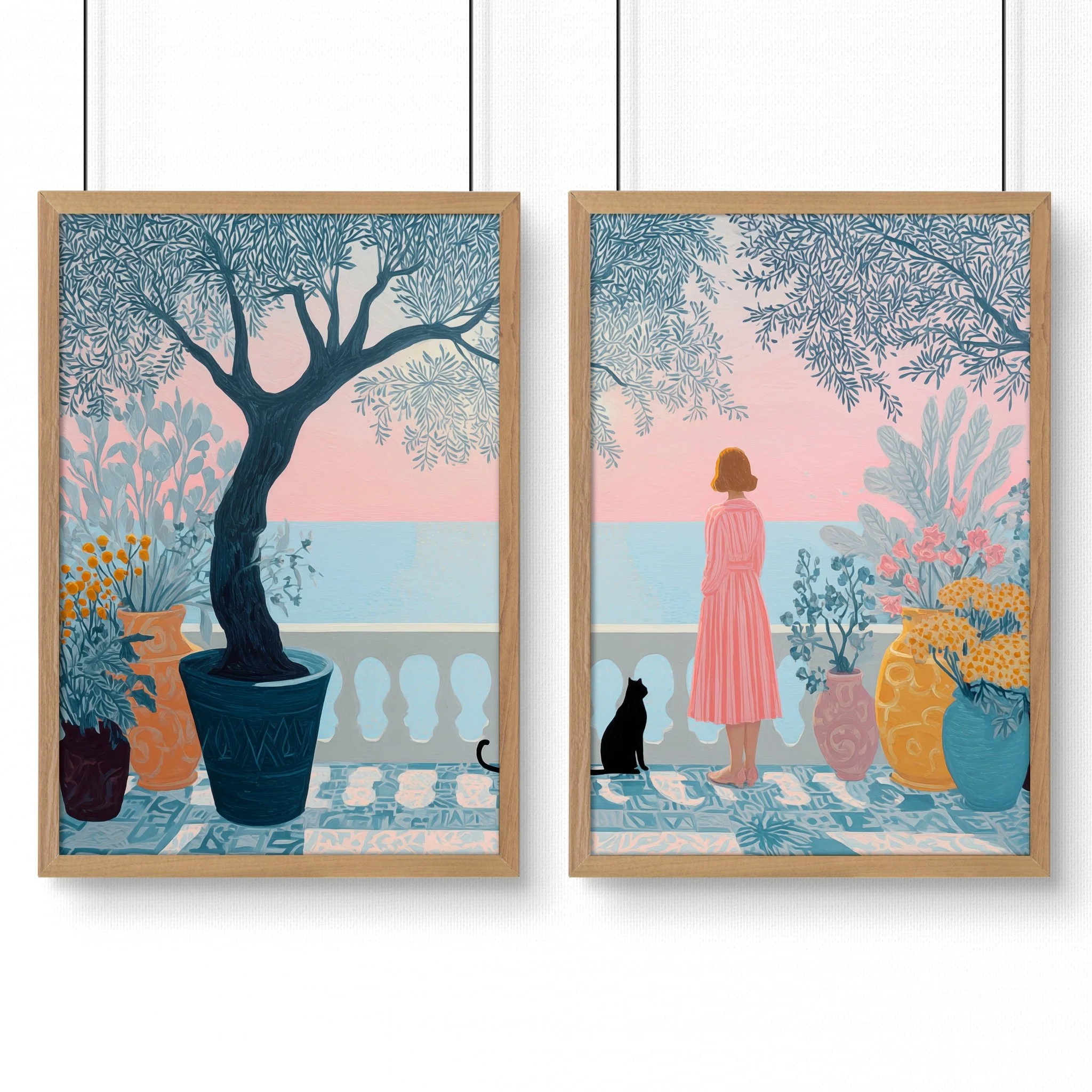 Wall Decor Hallway | Set of 2 Italian Lifestyle Wall art Prints - Image 9