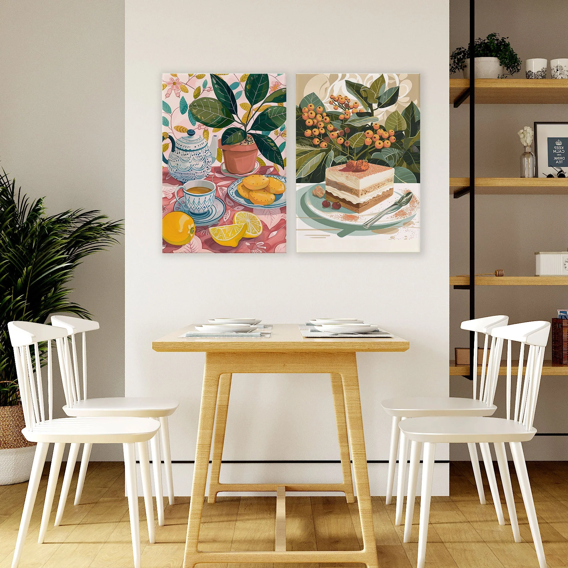 Wall Decor Ideas For Hallway | Set of 2 Italian Lifestyle Wall art Prints - Image 3