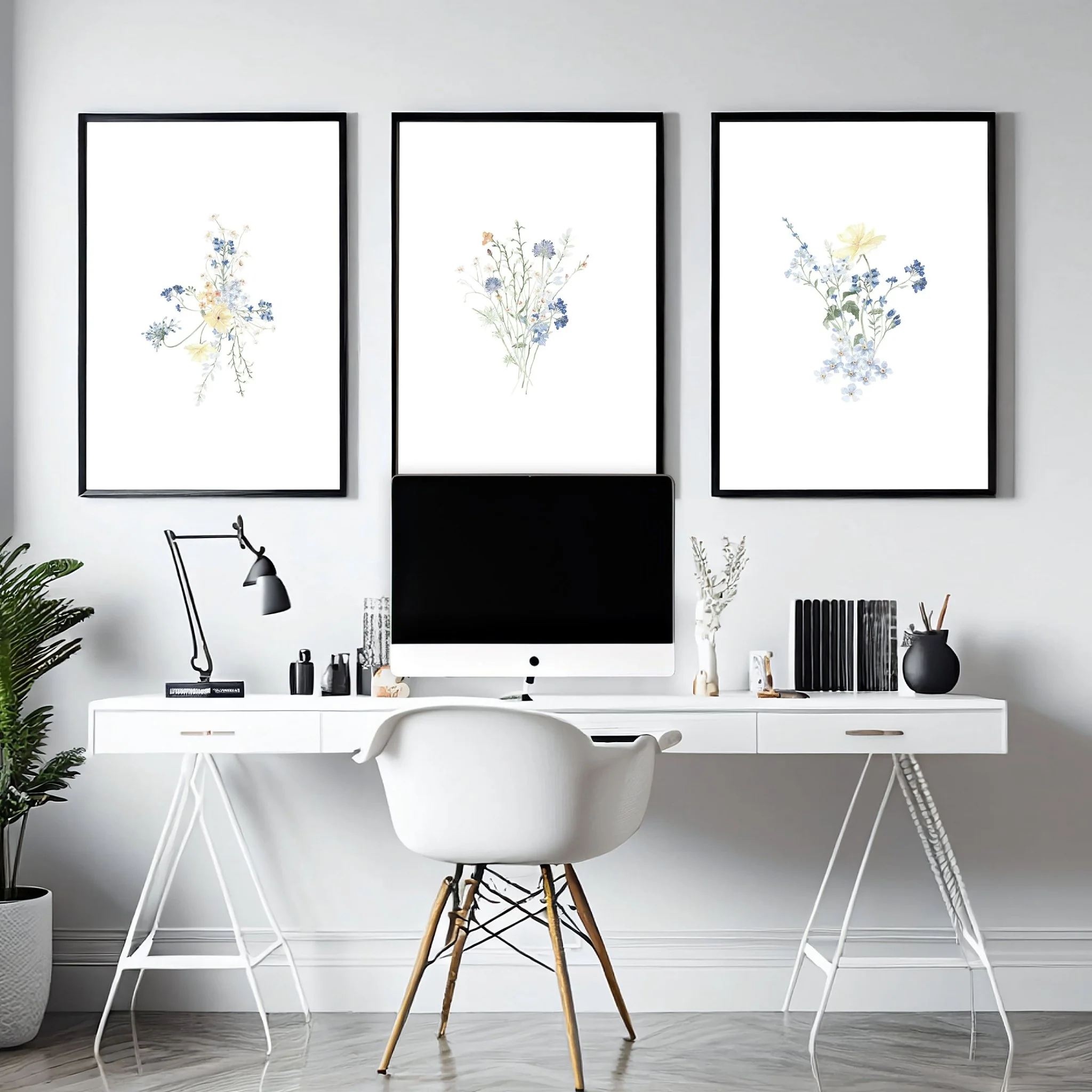 Wall Decorating Ideas For Office | Set of 3 wall art prints - Image 3