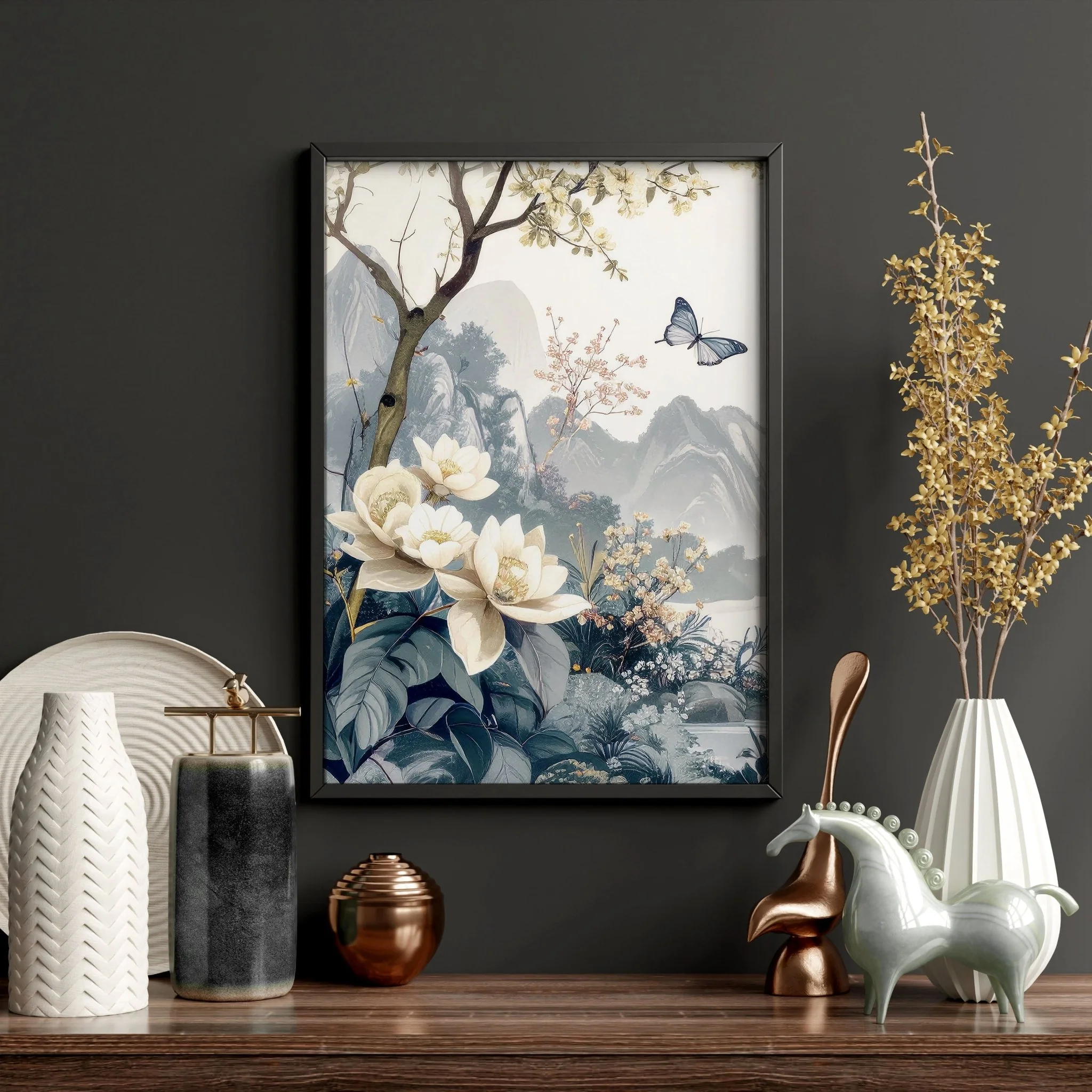 Wall Framed Art | Set of 3 Chinoiserie Wall art Prints - Image 10