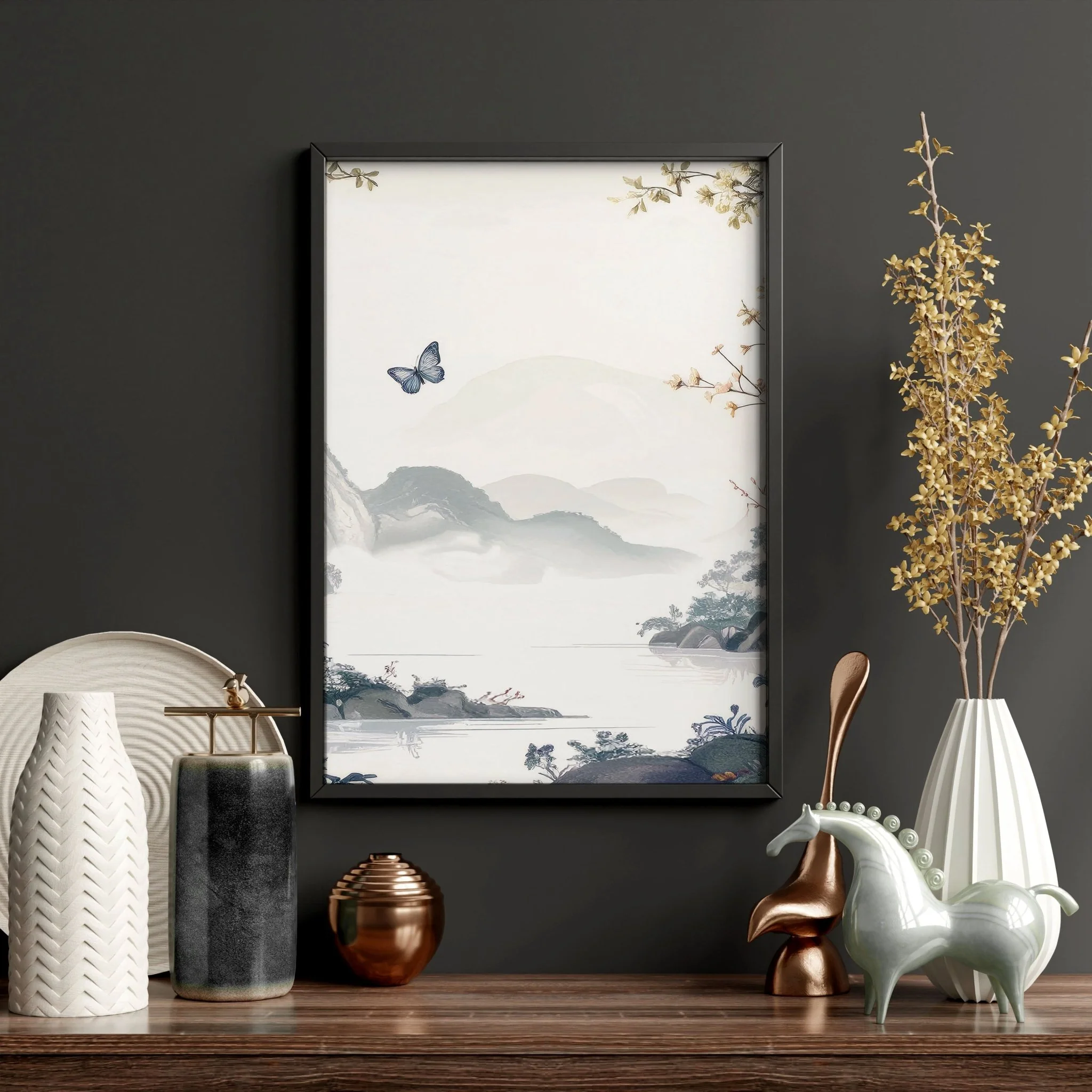 Wall Framed Art | Set of 3 Chinoiserie Wall art Prints - Image 11