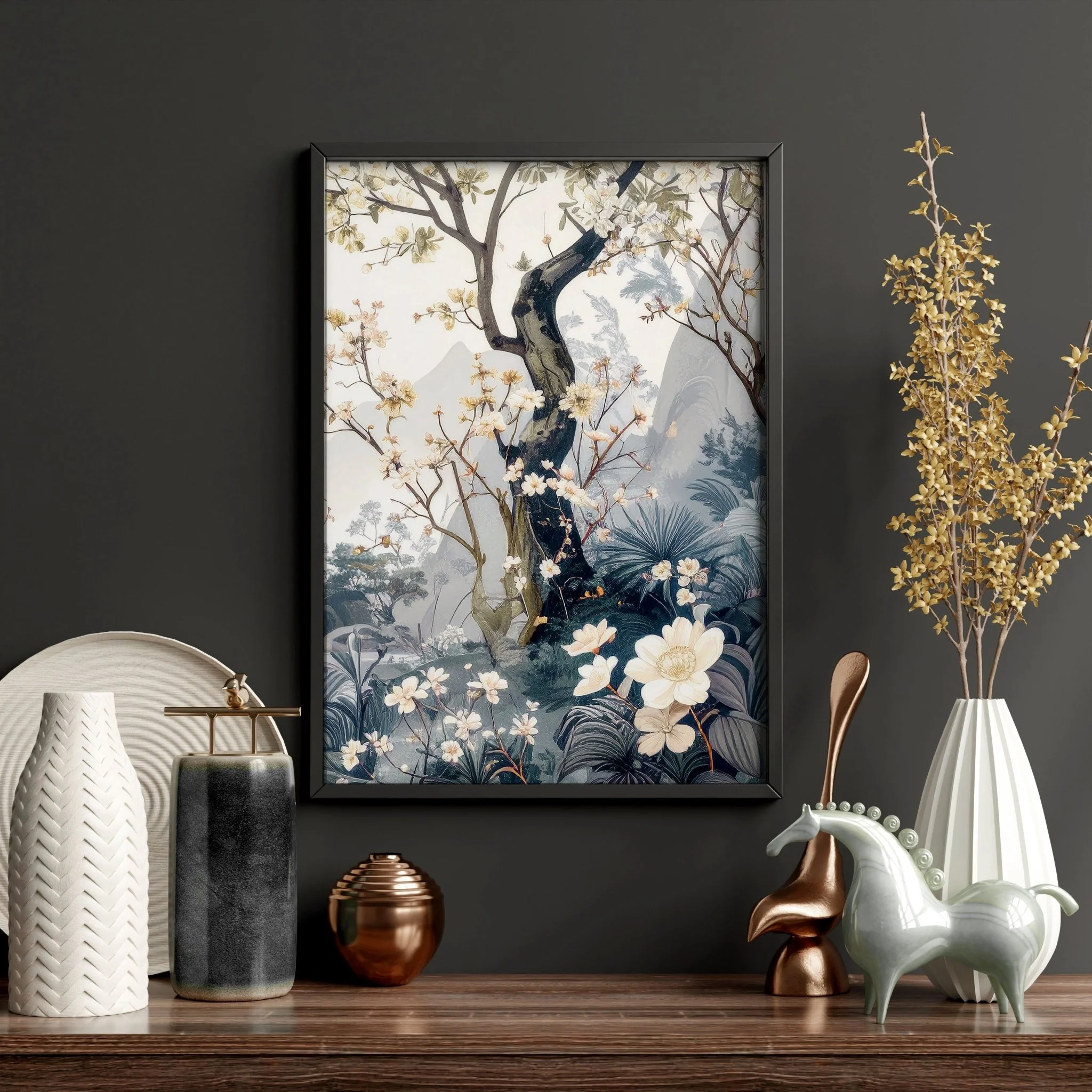 Wall Framed Art | Set of 3 Chinoiserie Wall art Prints - Image 12
