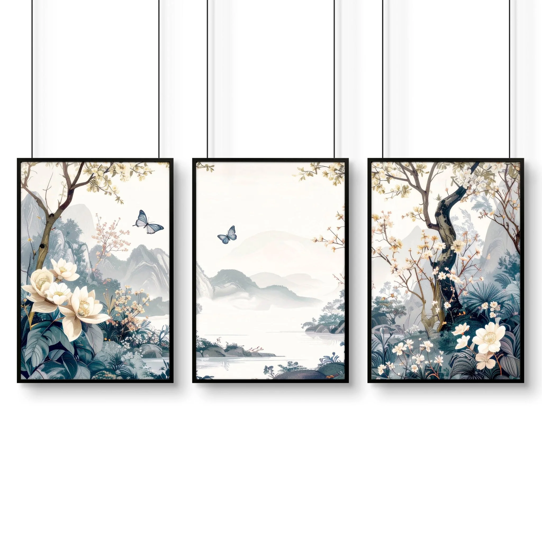 Wall Framed Art | Set of 3 Chinoiserie Wall art Prints - Image 13