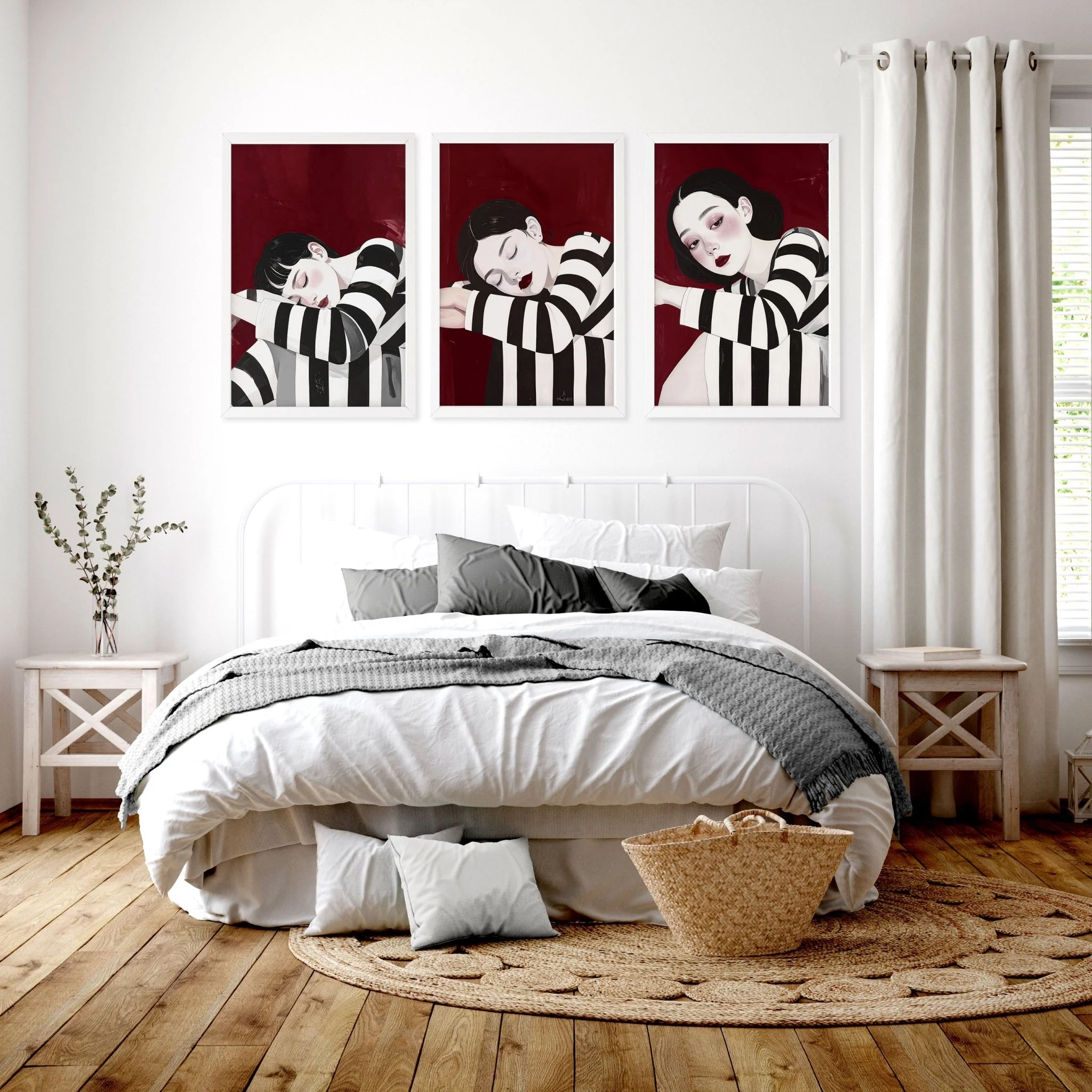 Wall Hangings For Bedroom | Set of 3 Women Art Prints - Image 3
