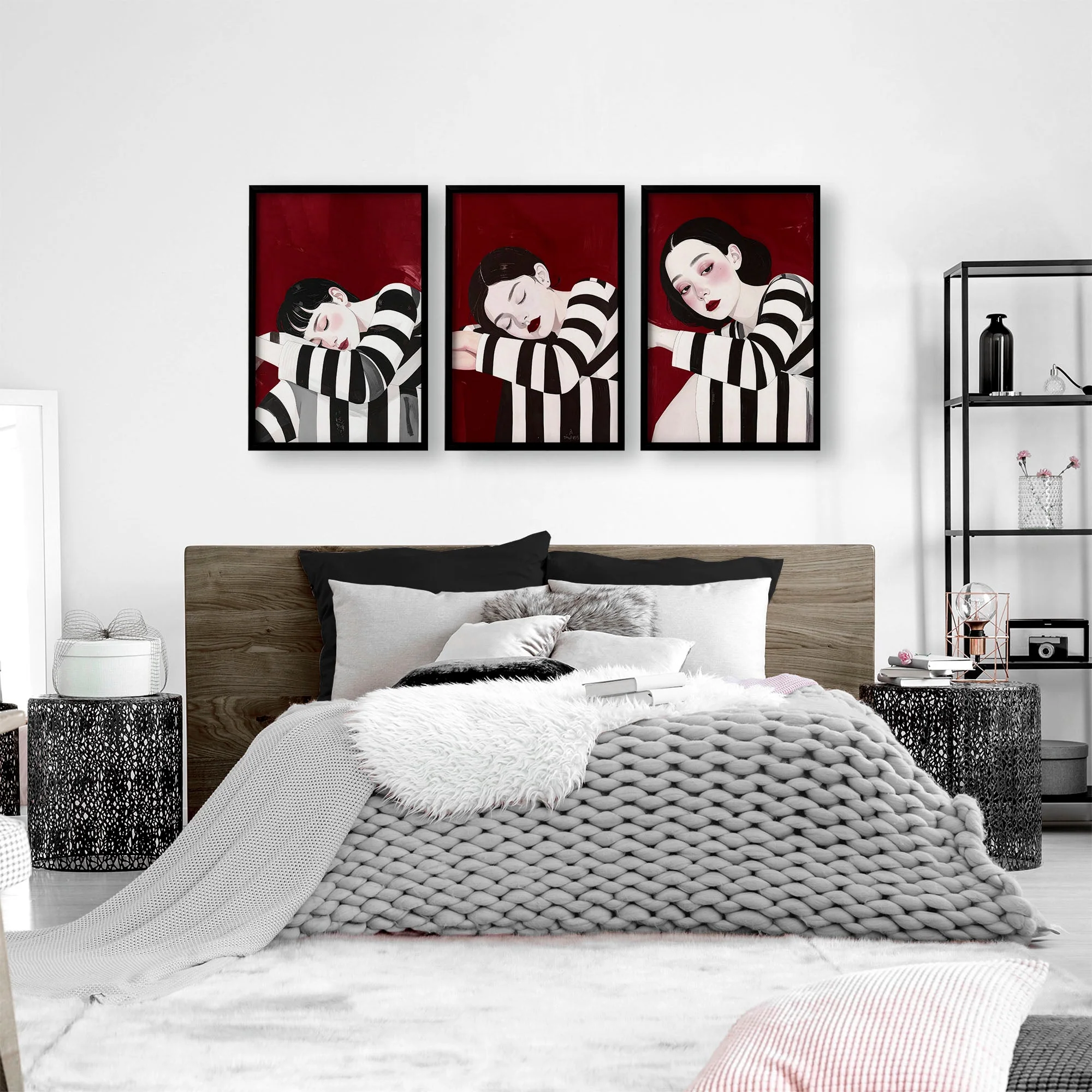 Wall Hangings For Bedroom | Set of 3 Women Art Prints - Image 4