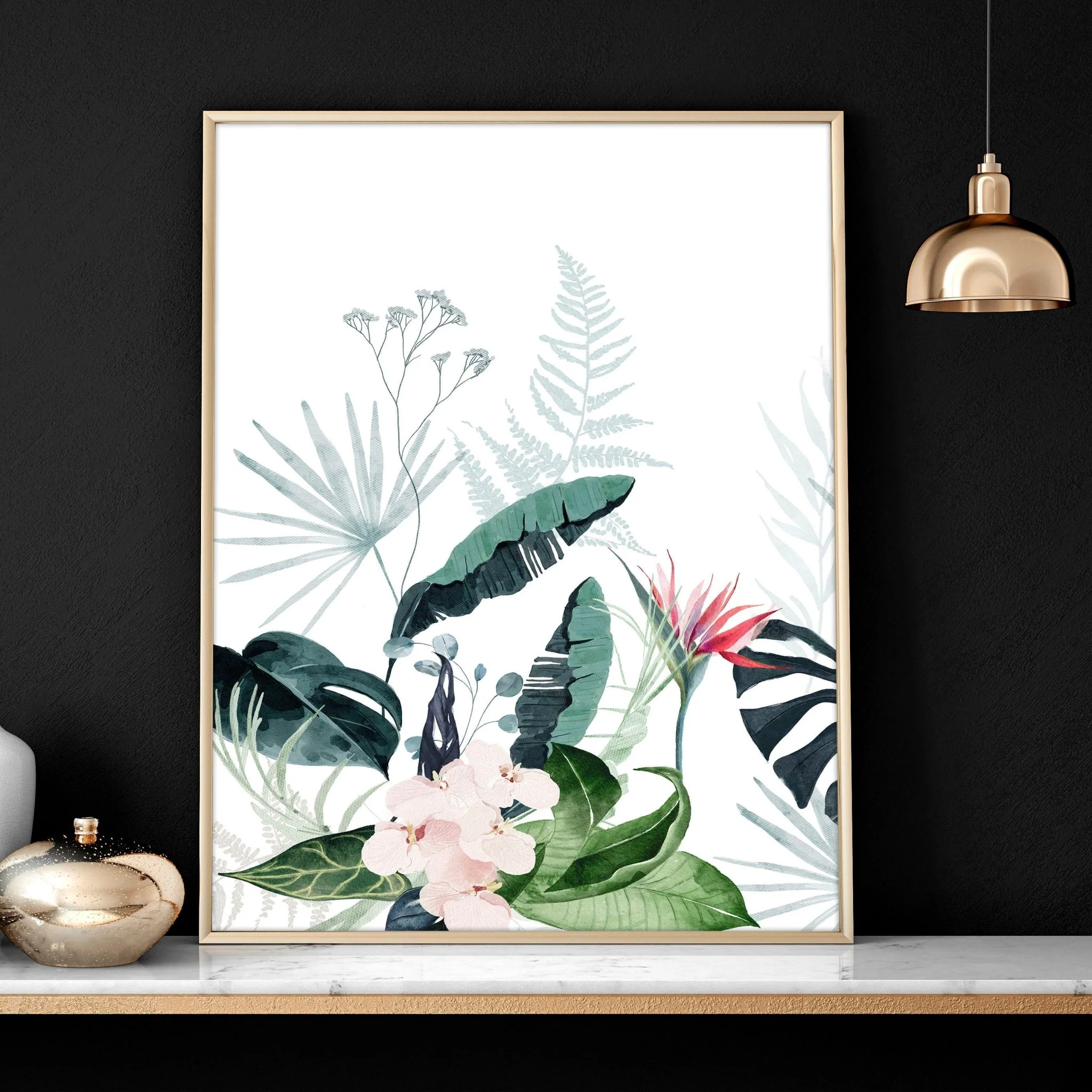 Wall painting for living room | Set of 3 Tropical wall art - Image 6