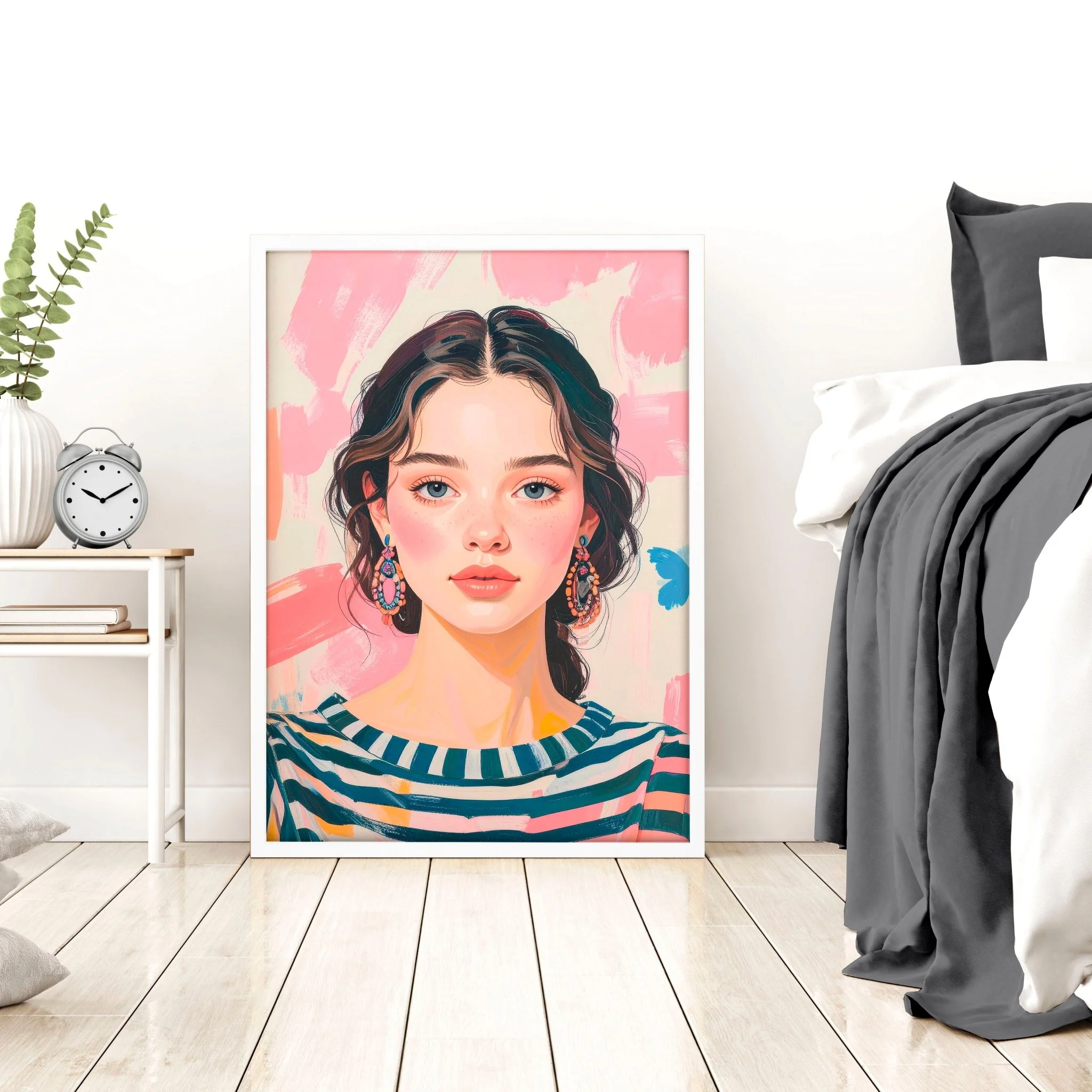 Wall Paintings For Bedroom | Set of 3 Boho Women Wall art Prints - Image 8