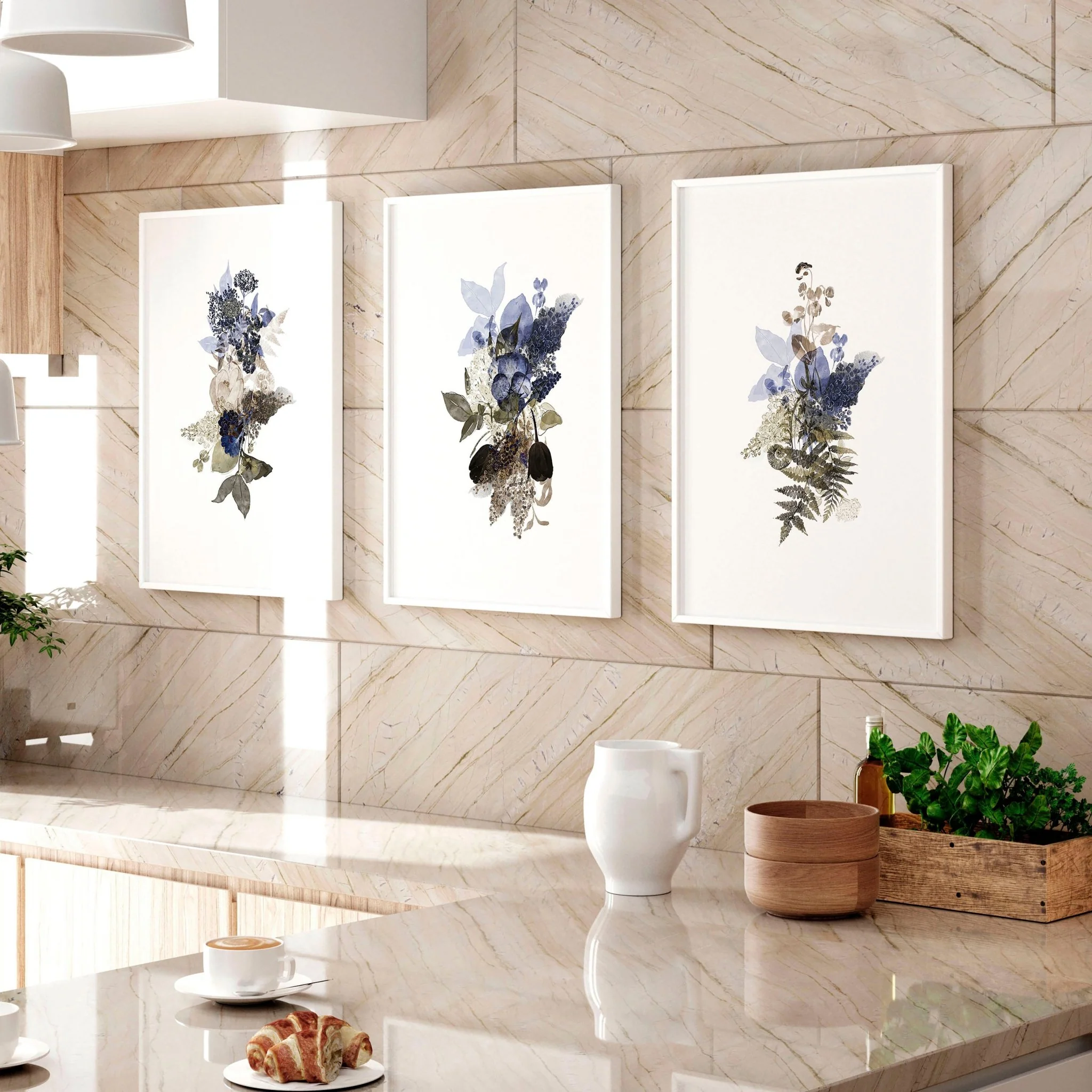 Wall paintings for kitchen | set of 3 Botanical art prints - Image 3
