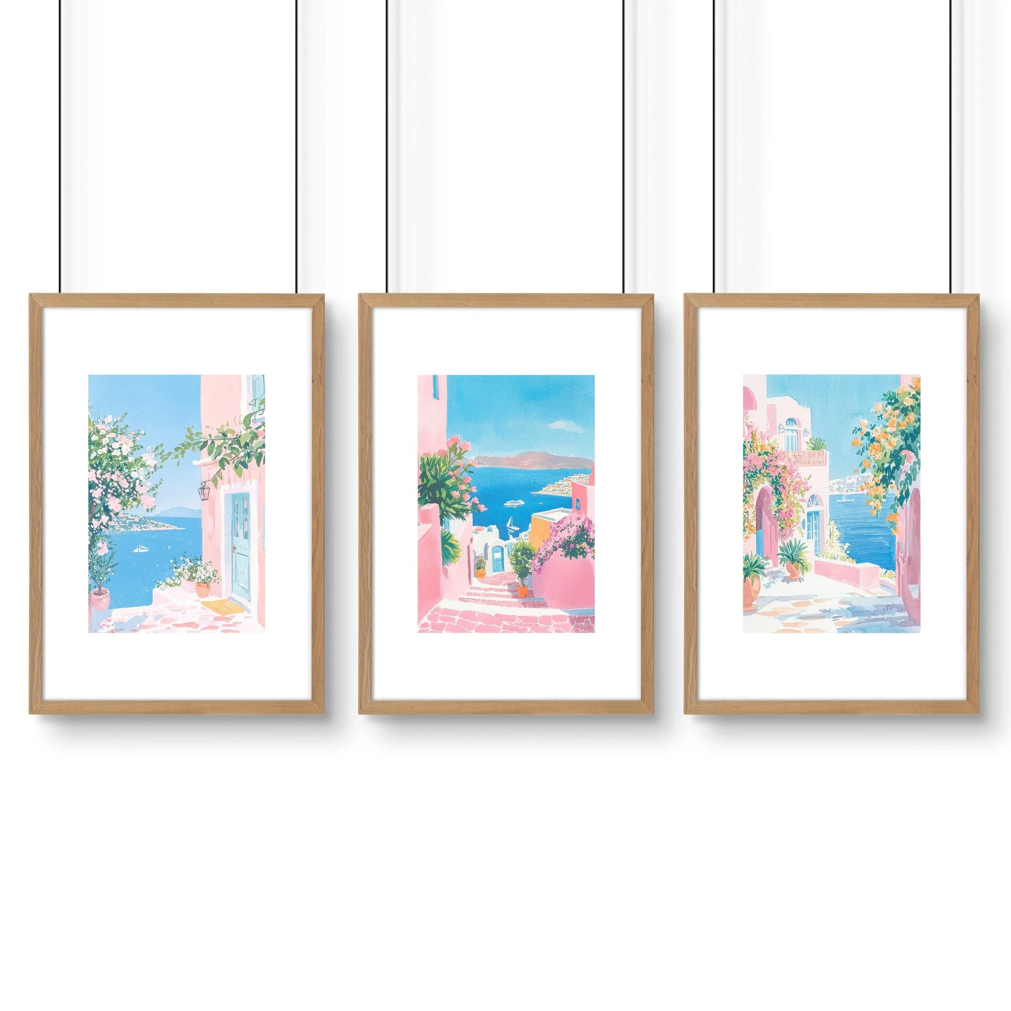 Wall Paintings In Living Room | Set of 3 Beach Decor Wall art Prints - Image 12
