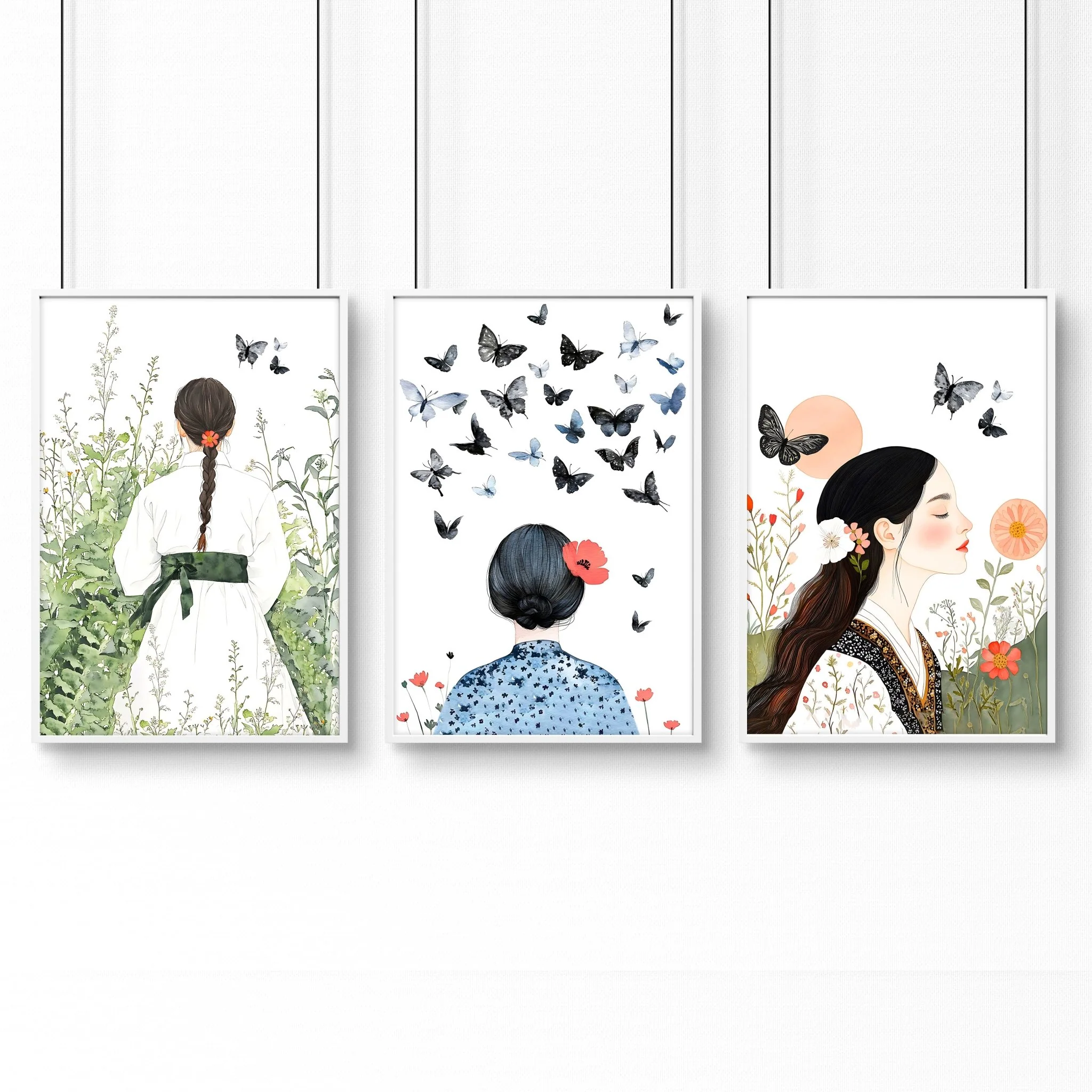 Wall Picture Gallery | Set of 3 Boho Women Wall art Prints - Image 16