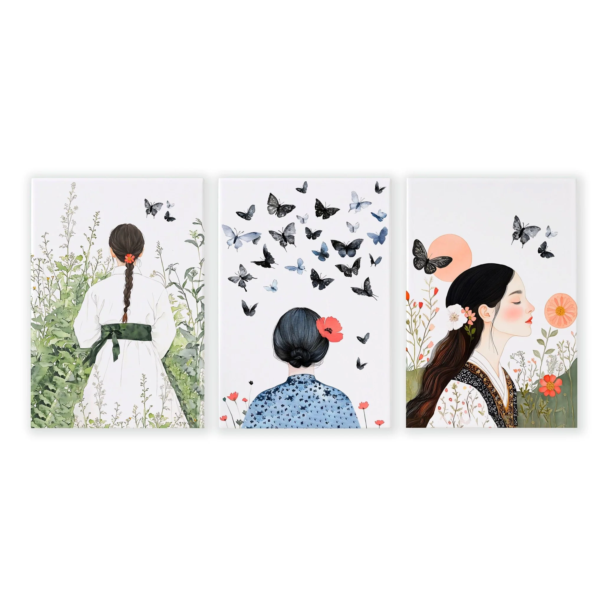 Wall Picture Gallery | Set of 3 Boho Women Wall art Prints - Image 17