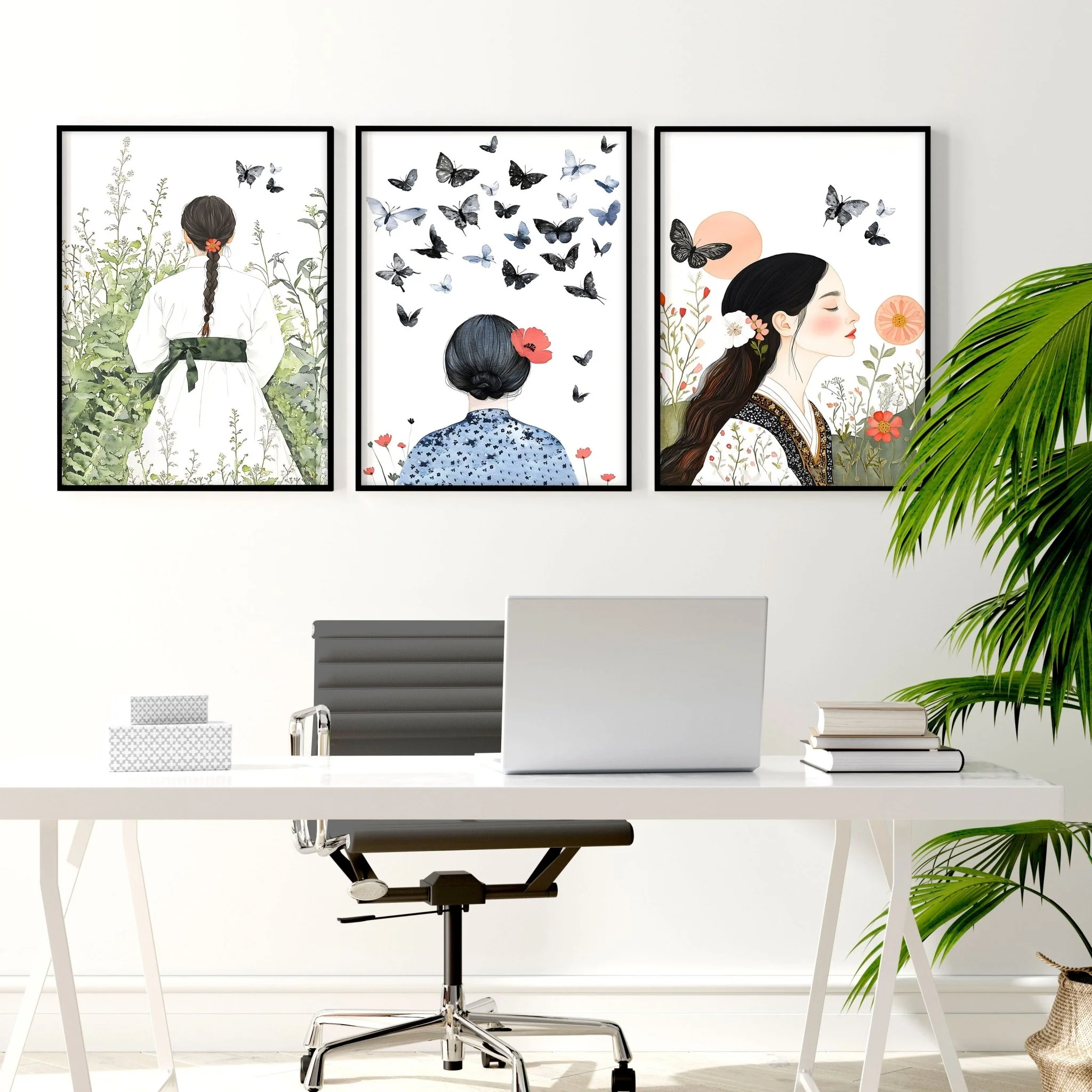 Wall Picture Gallery | Set of 3 Boho Women Wall art Prints - Image 8