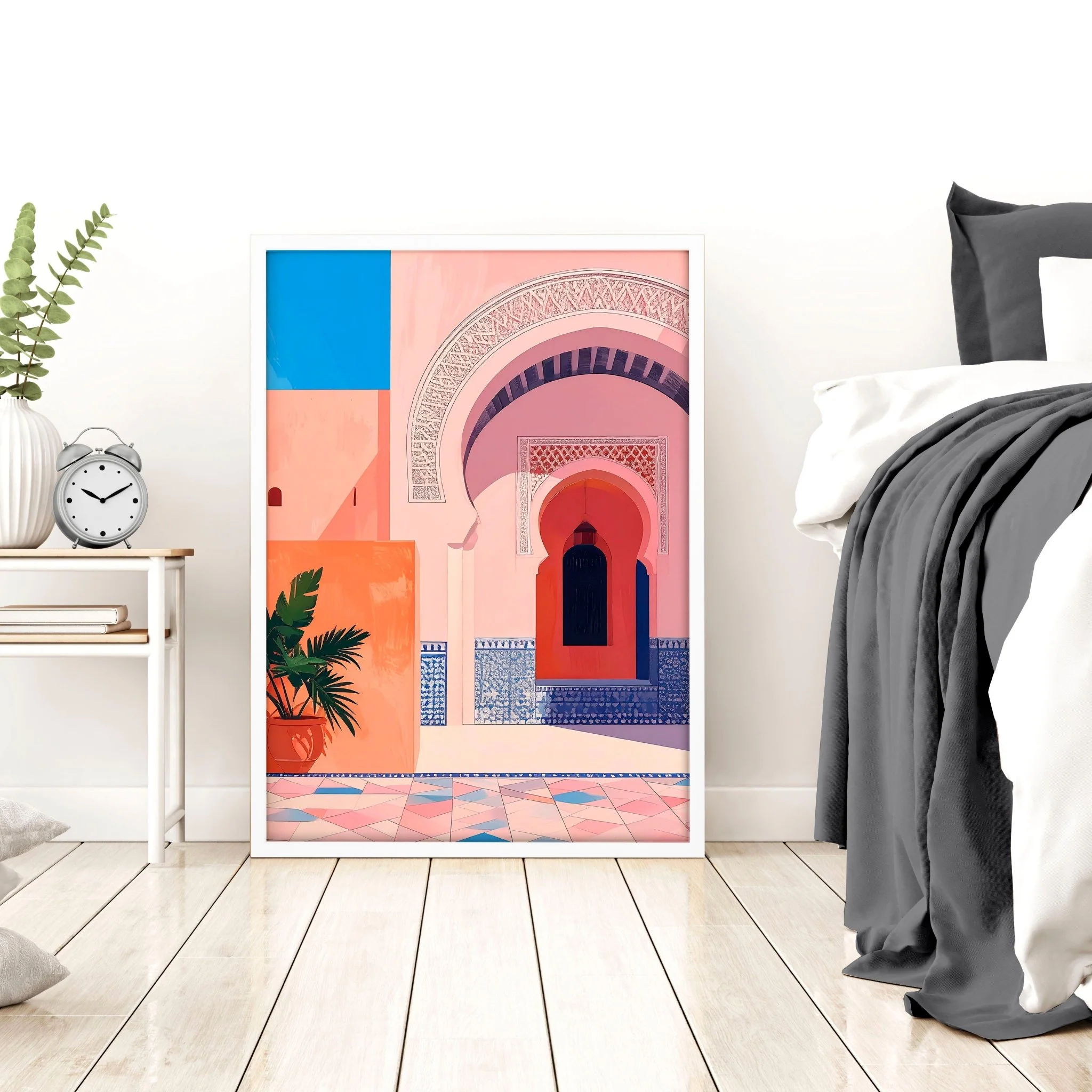 Wall Picture With Frame | Set of 3 Moroccan Inspired Wall art Prints - Image 7