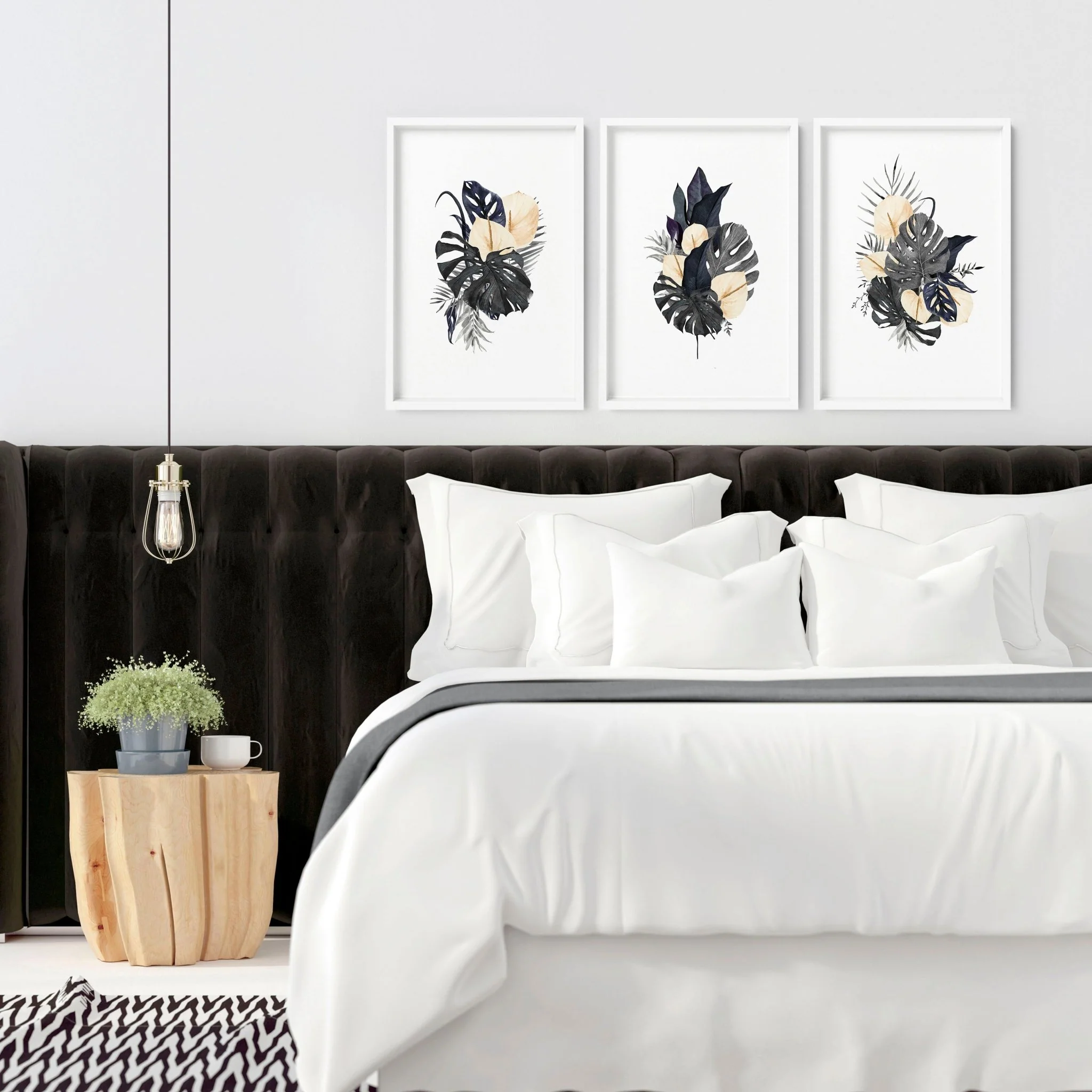 Wall pictures for bedroom | set of 3 framed wall art prints - Image 2