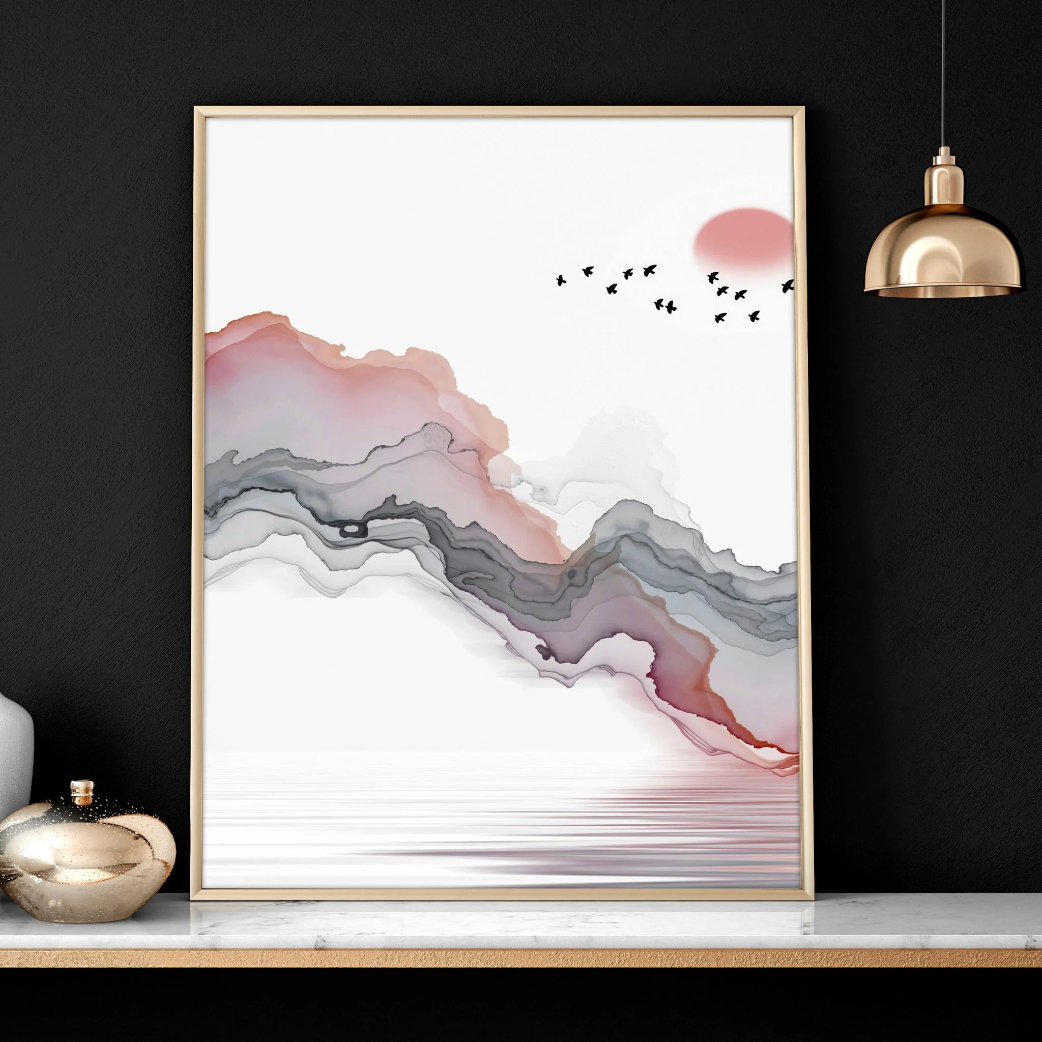 Wall pictures for bedrooms | set of 3 Japanese wall art - Image 6